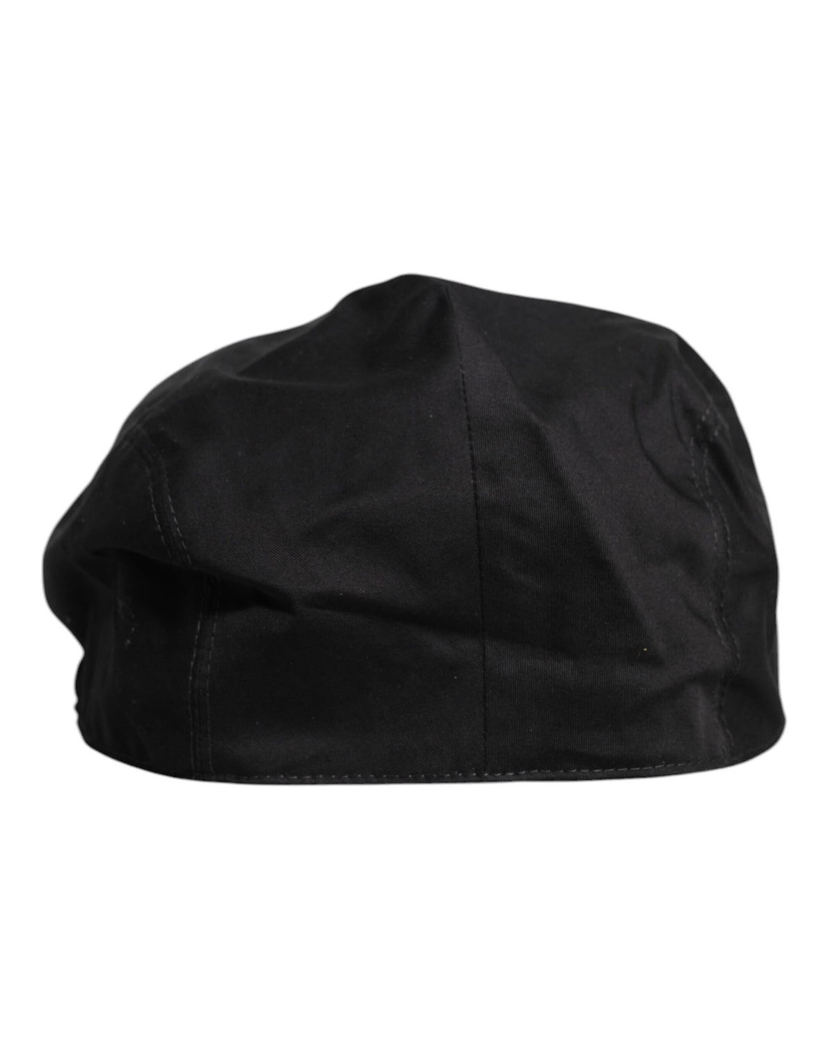 New Dolce & Gabbana Black Cotton Newsboy Capello Cabbie Hat
