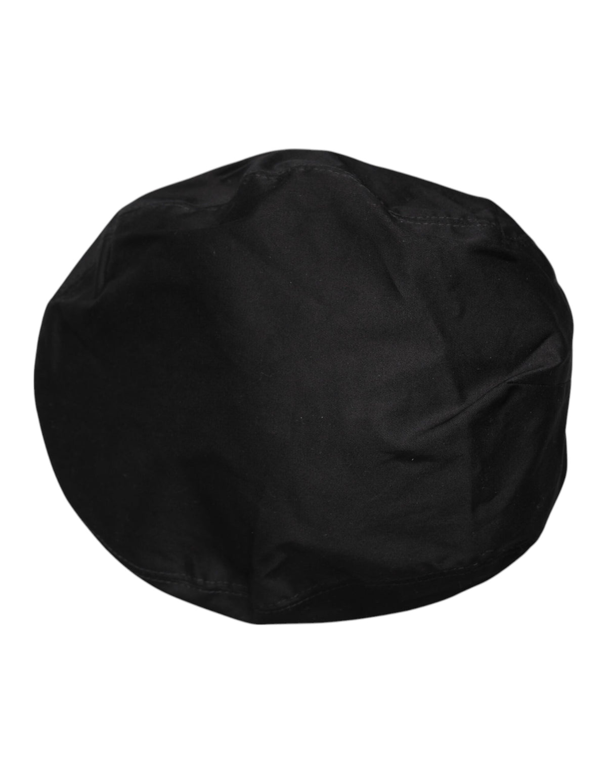 New Dolce & Gabbana Black Cotton Newsboy Capello Cabbie Hat