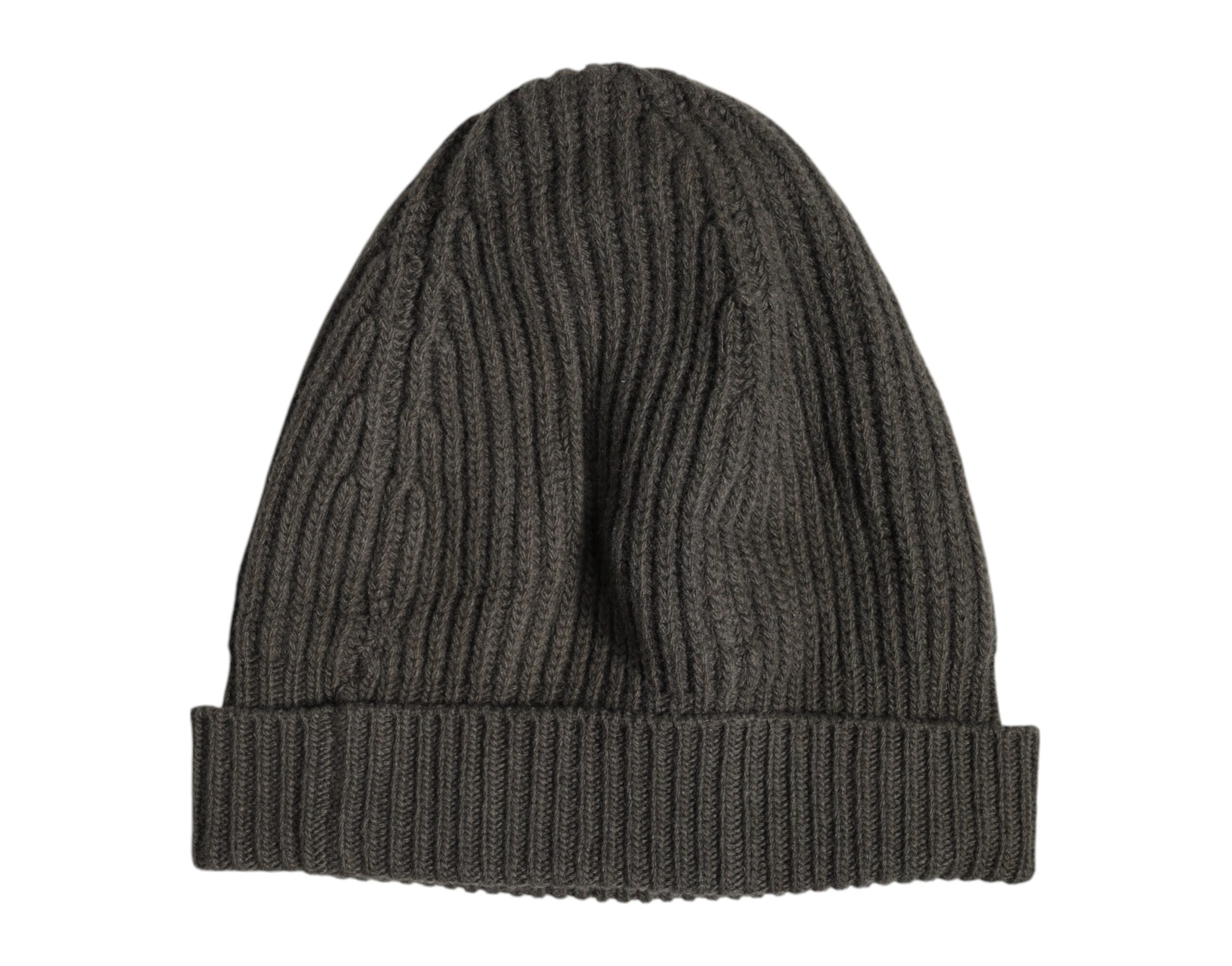 Pre-Owned Dolce & Gabbana Green Wool DG Plaque Knitted Winter Beanie Hat Men's - New with Defect