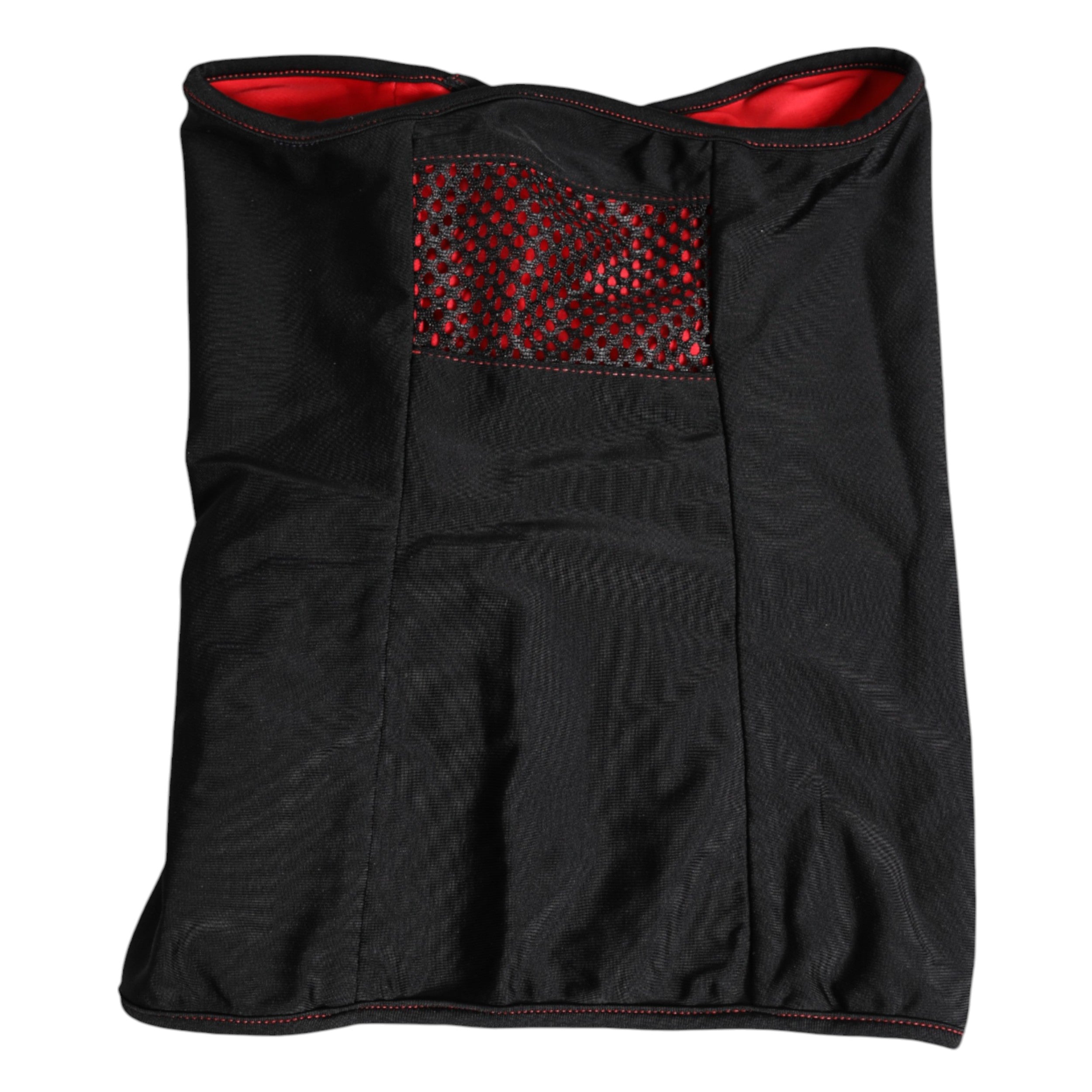 New Dolce & Gabbana Black Nylon Knitted Neck Warmer Balaclava Scarf