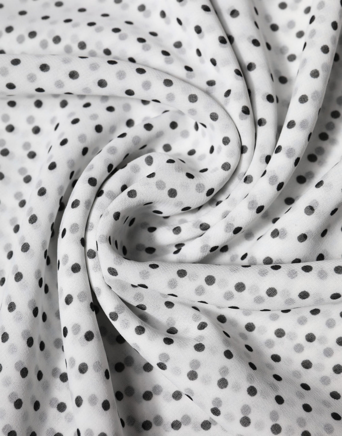 New Dolce & Gabbana White Polka Dots Wrap Shawl Scarf