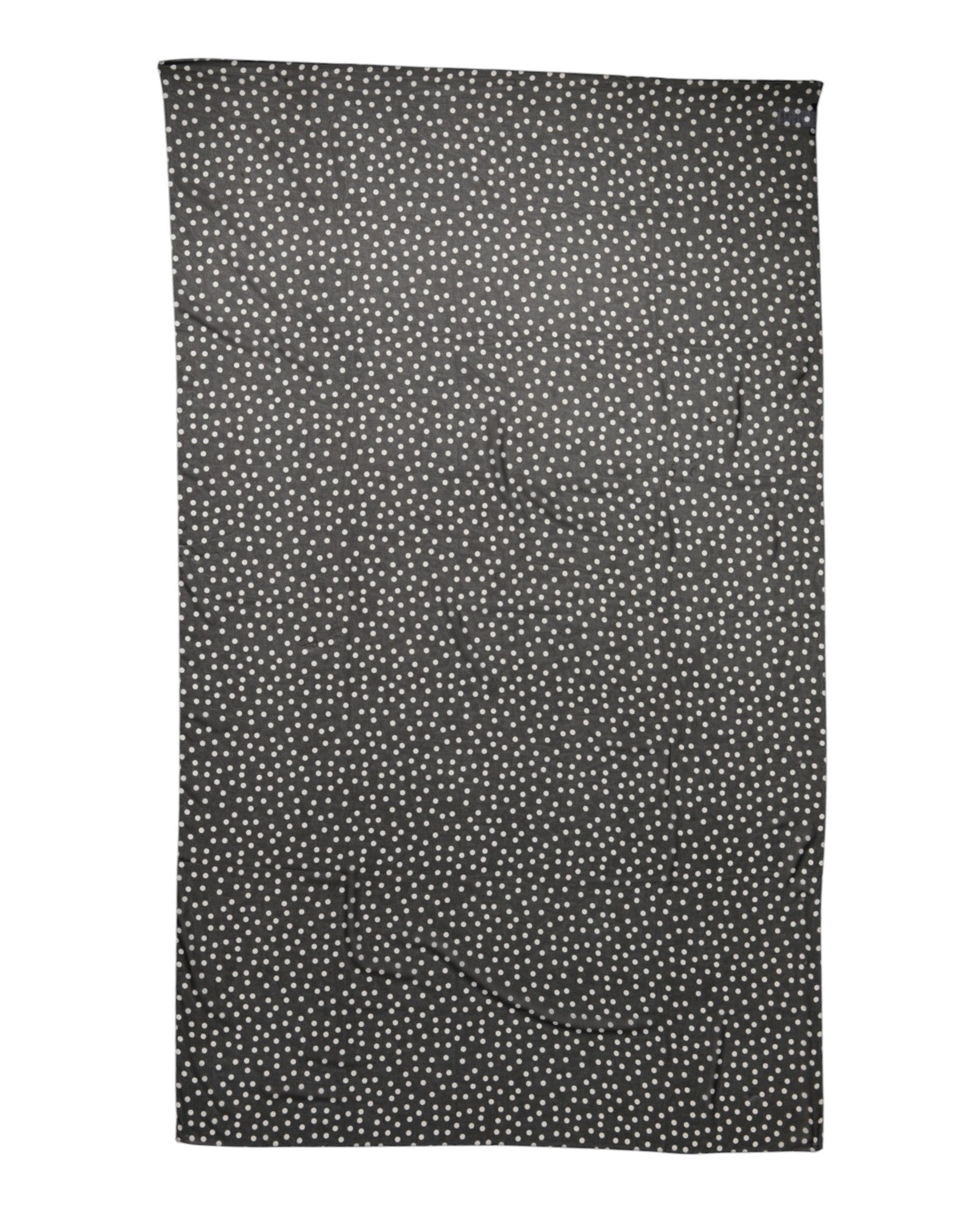 New Dolce & Gabbana Black Polka Dots Polyester Wrap Shawl Scarf