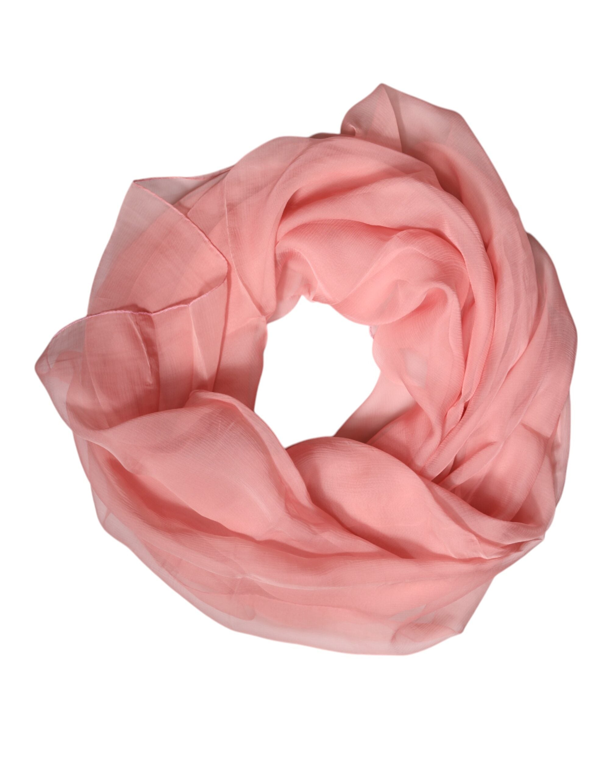 Dolce & Gabbana Pink Silk Rectangle Women Wrap Shawl Scarf