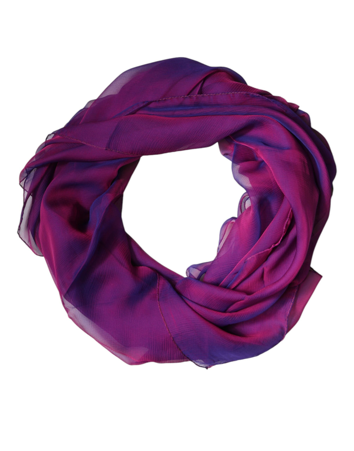 Pre-Owned Dolce & Gabbana Purple Silk Rectangle Wrap Shawl Scarf