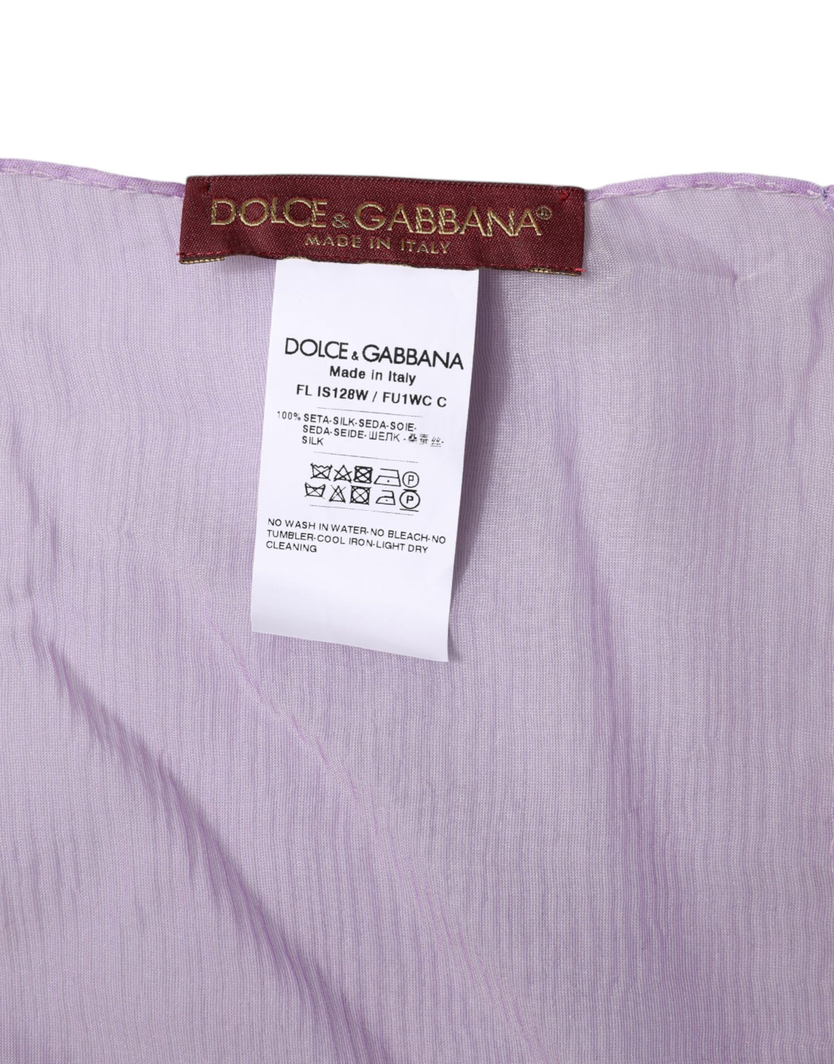 New Dolce & Gabbana Purple Silk Rectangle Wrap Shawl Scarf