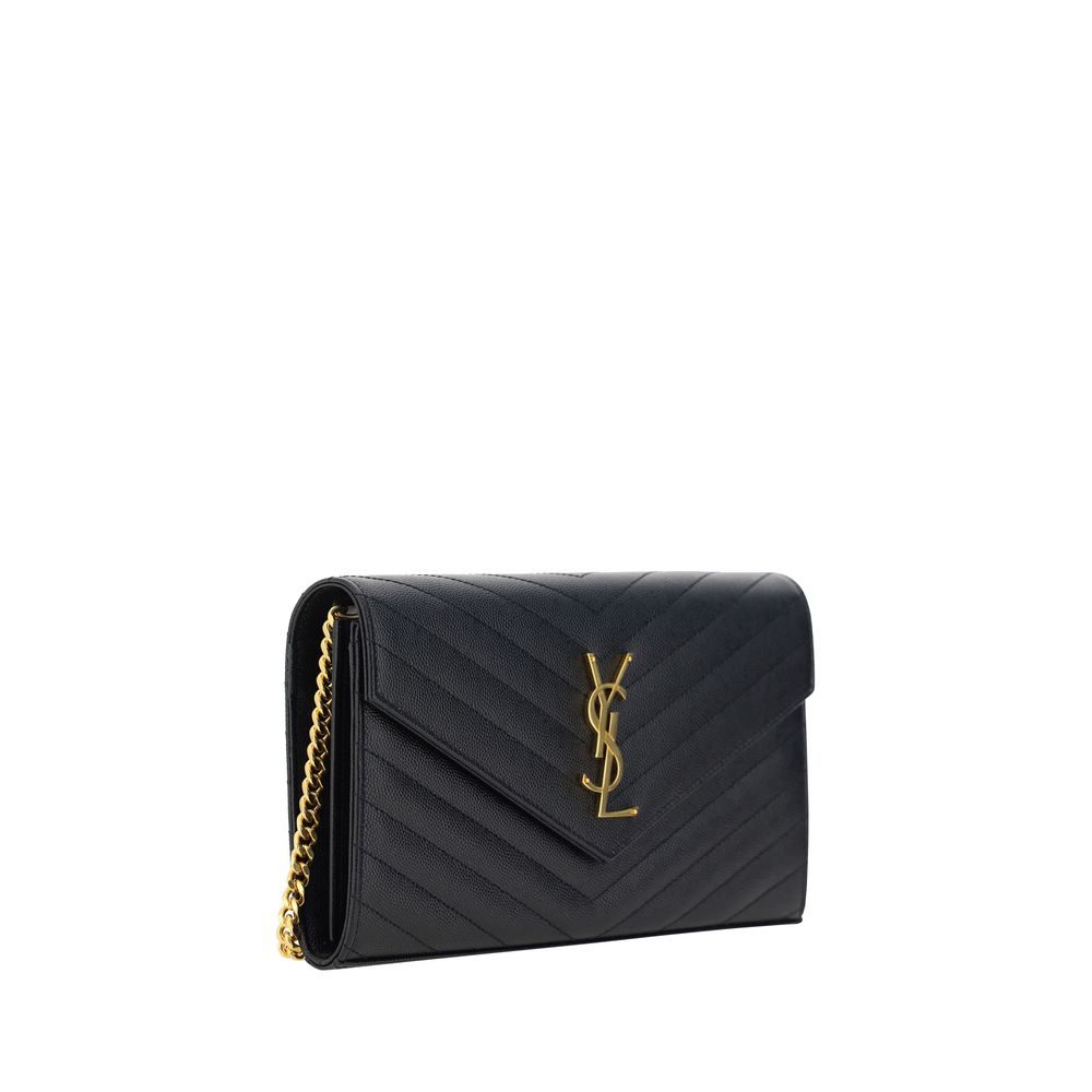 Saint Laurent Black Leather Shoulder Bag