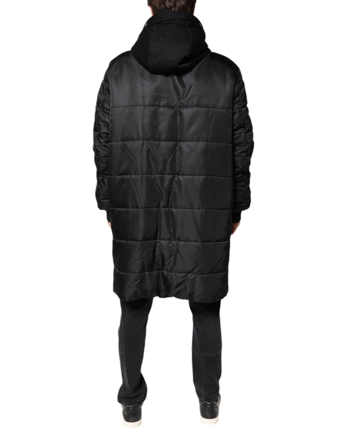 Pre-Owned Dolce & Gabbana Black Hooded Parka Coat Winter Jacket Men's - Very Good