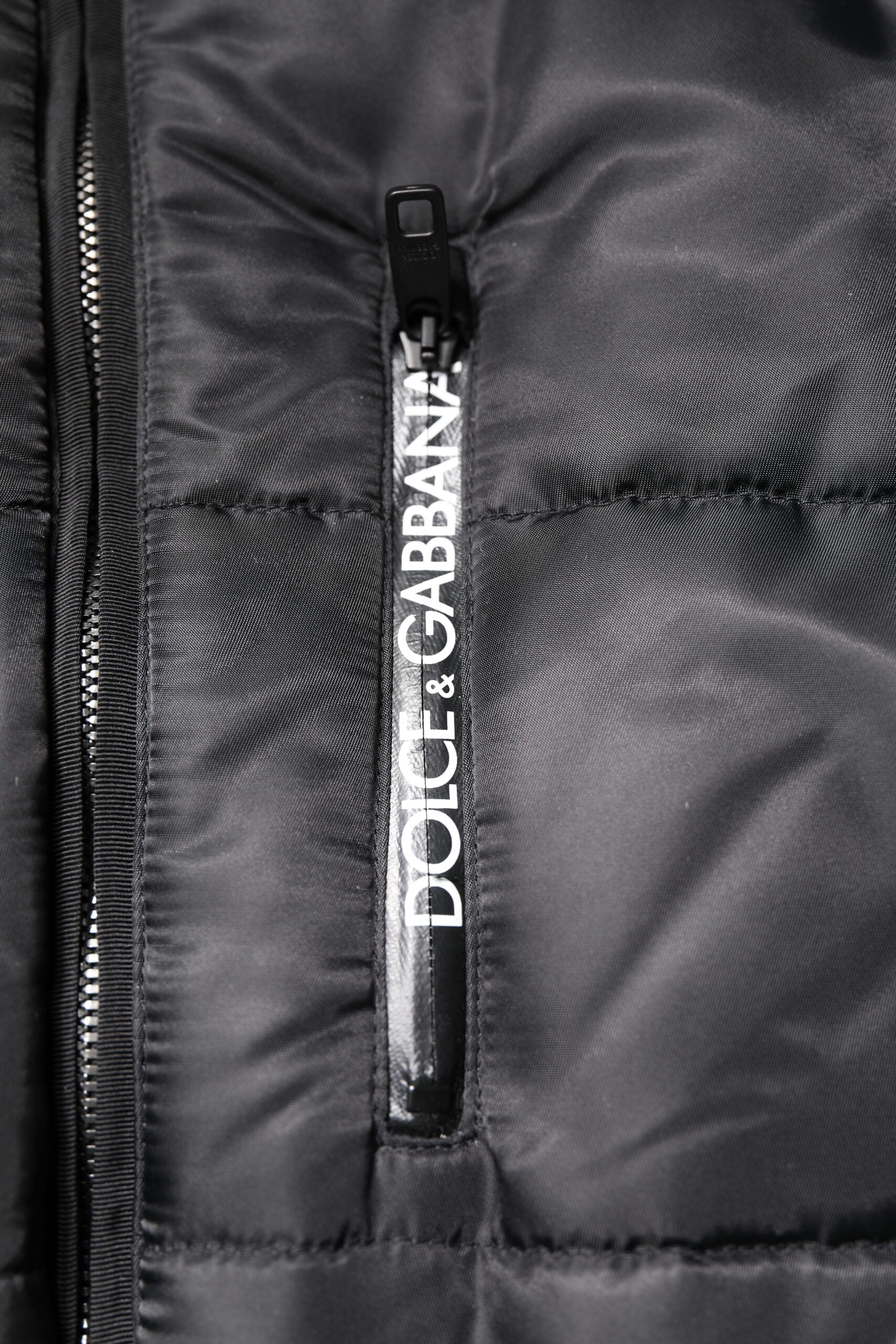Pre-Owned Dolce & Gabbana Black Hooded Parka Coat Winter Jacket