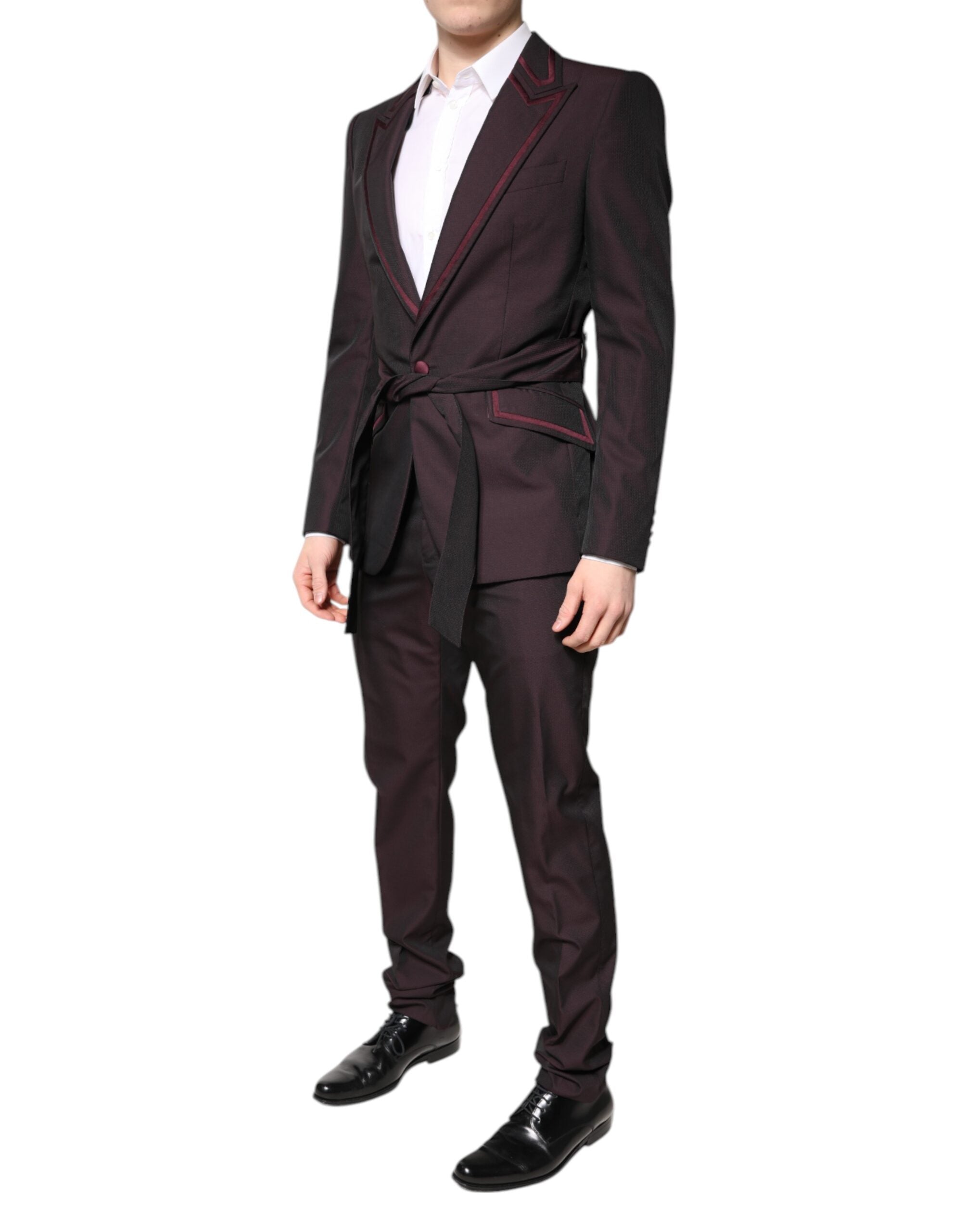 New Dolce & Gabbana Maroon Single Breasted Formal 2 Piece Suit
