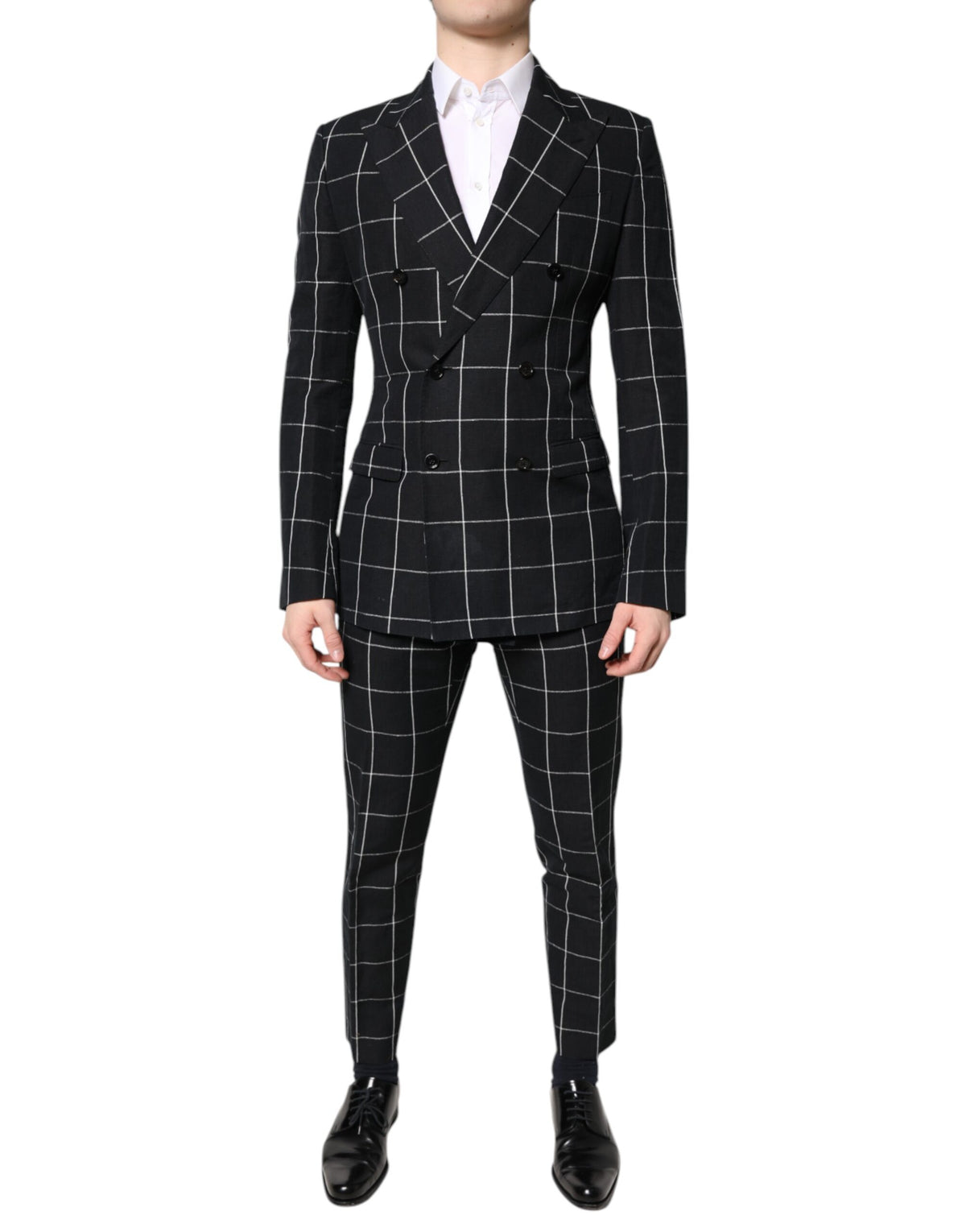 New Dolce & Gabbana Dark Gray TAORMINA Double Breasted 2 Piece Suit