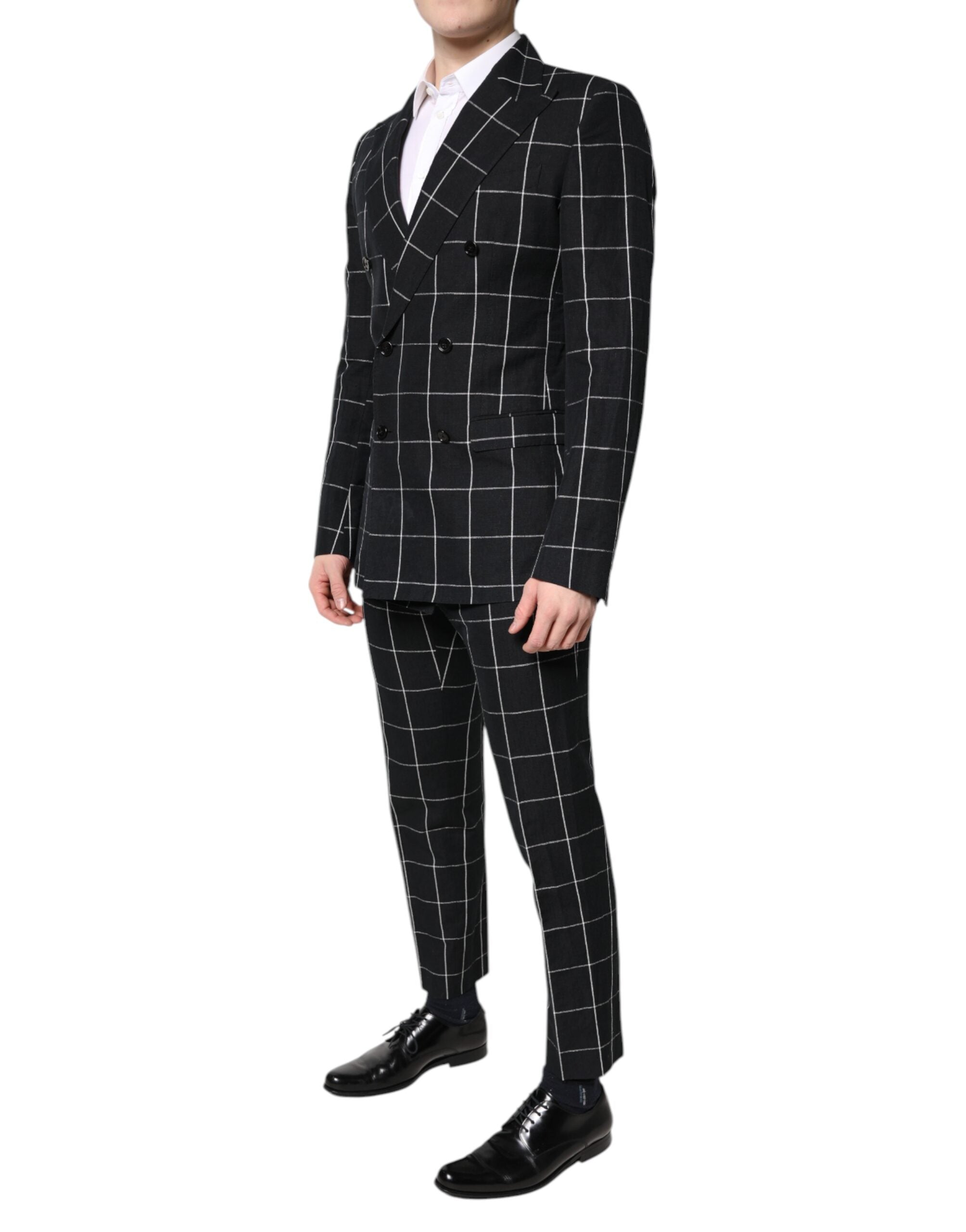 New Dolce & Gabbana Dark Gray TAORMINA Double Breasted 2 Piece Suit