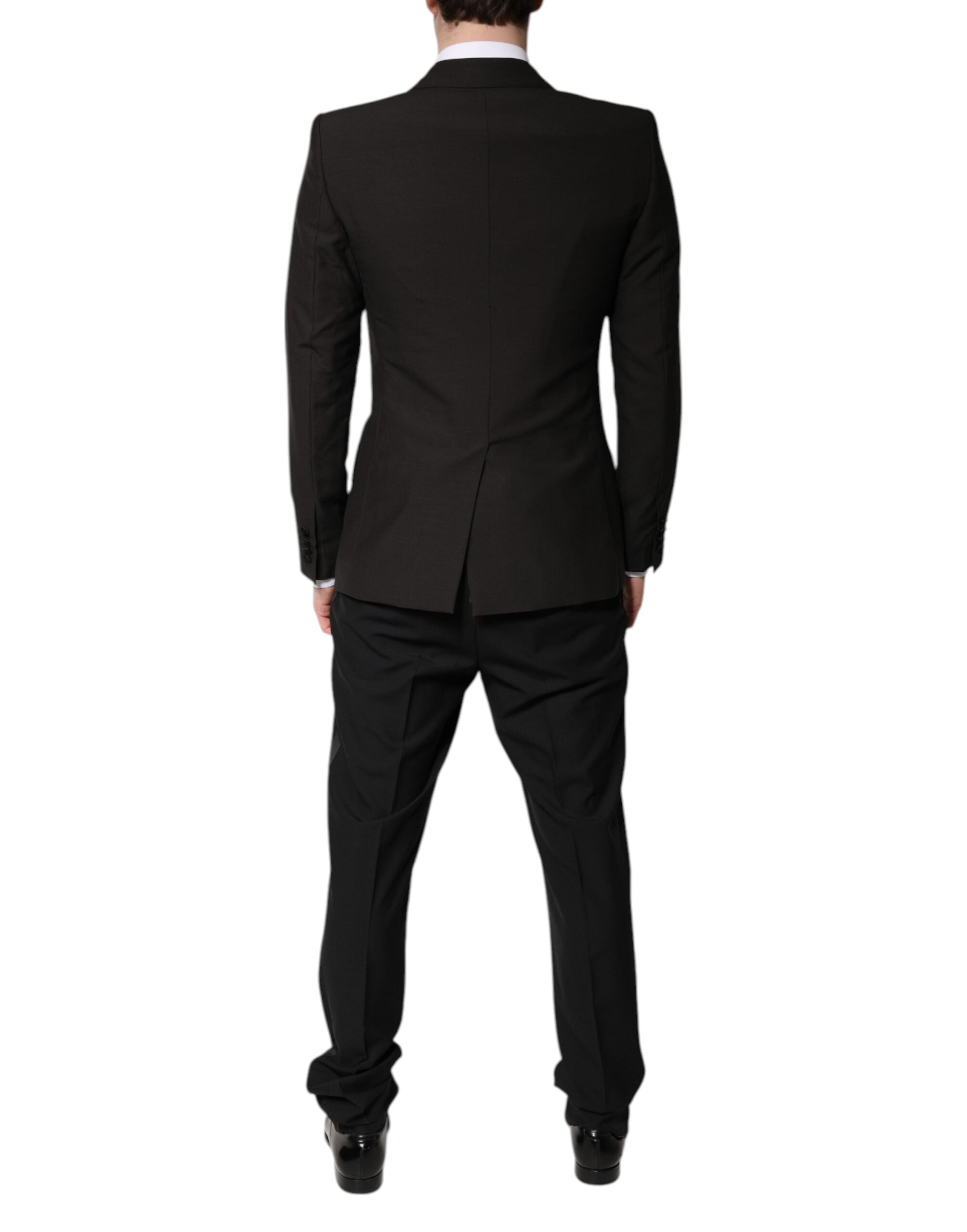 New Dolce & Gabbana Dark Gray Single Breasted Formal 3 Piece Suit