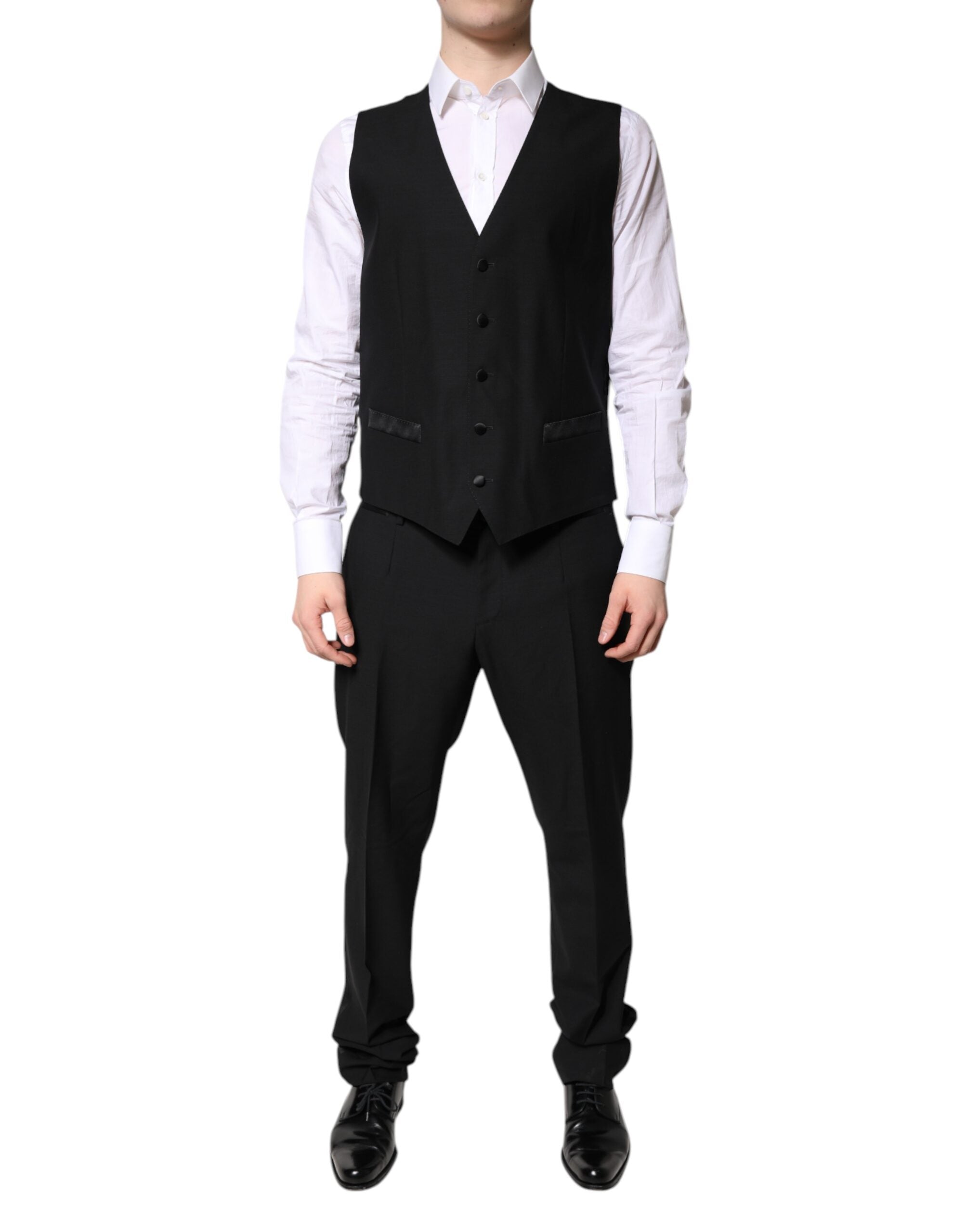 New Dolce & Gabbana Dark Gray Single Breasted Formal 3 Piece Suit