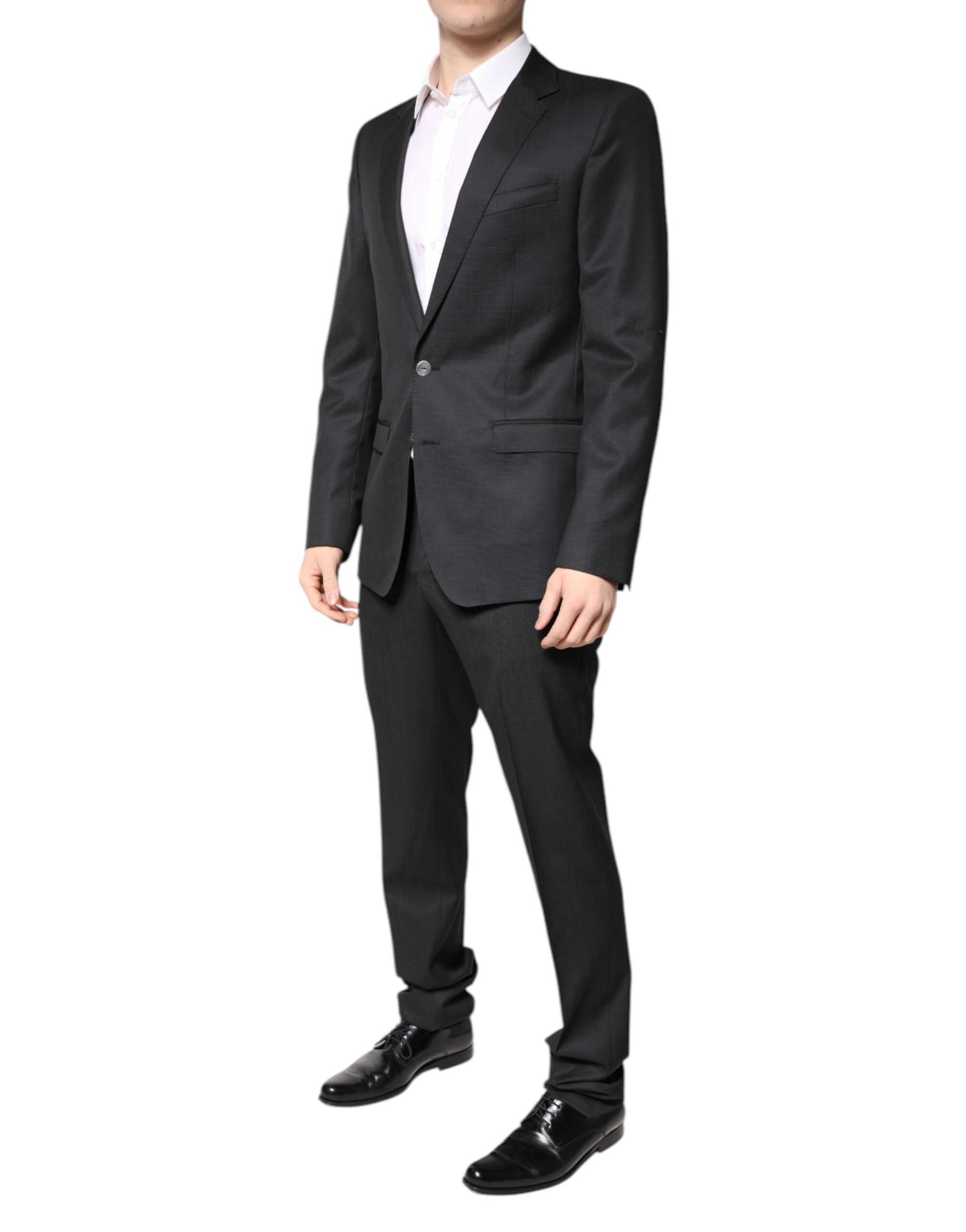 Pre-Owned Dolce & Gabbana Dark Gray Wool Single Breasted 2 Piece Suit