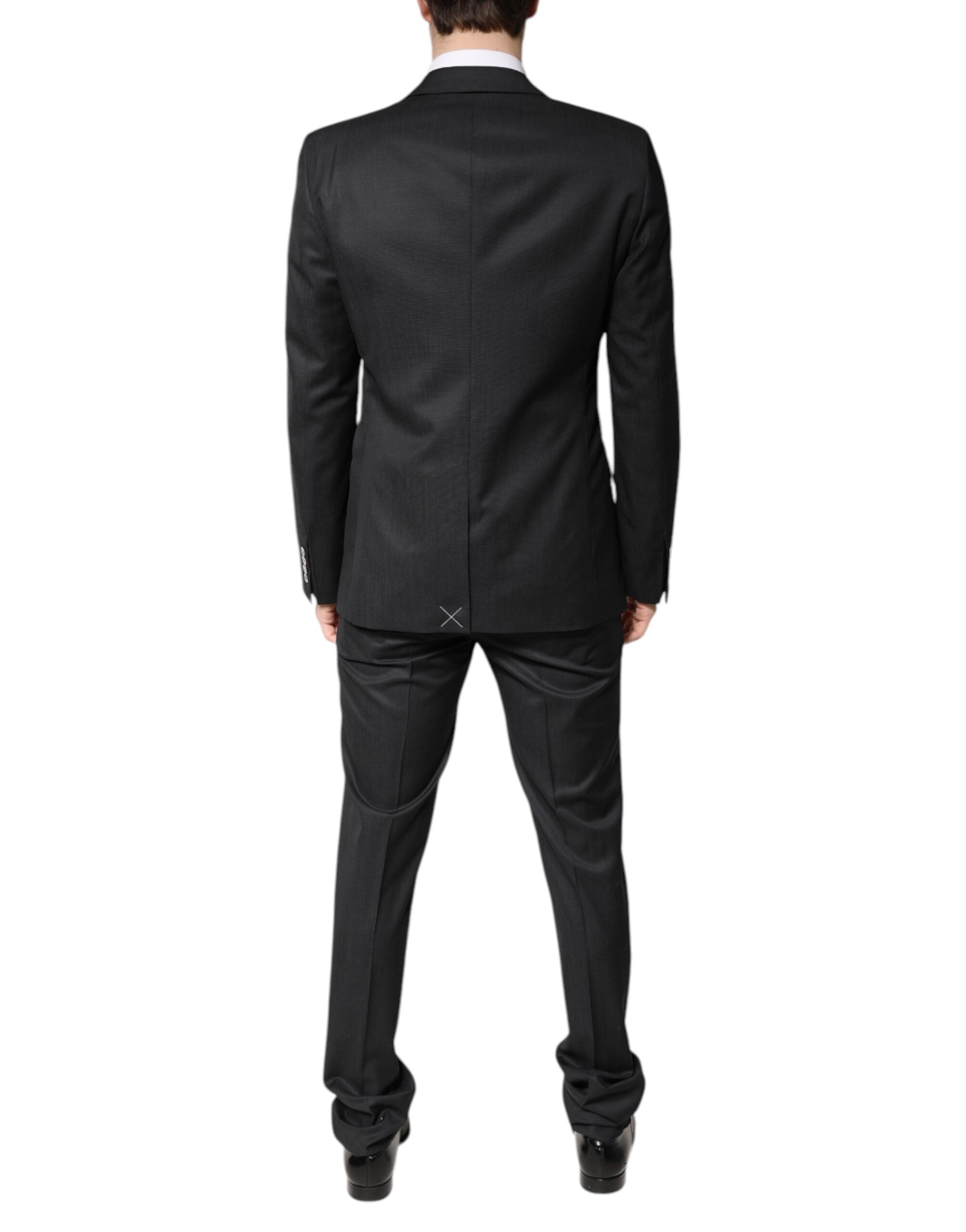 Pre-Owned Dolce & Gabbana Dark Gray Wool Single Breasted 2 Piece Suit