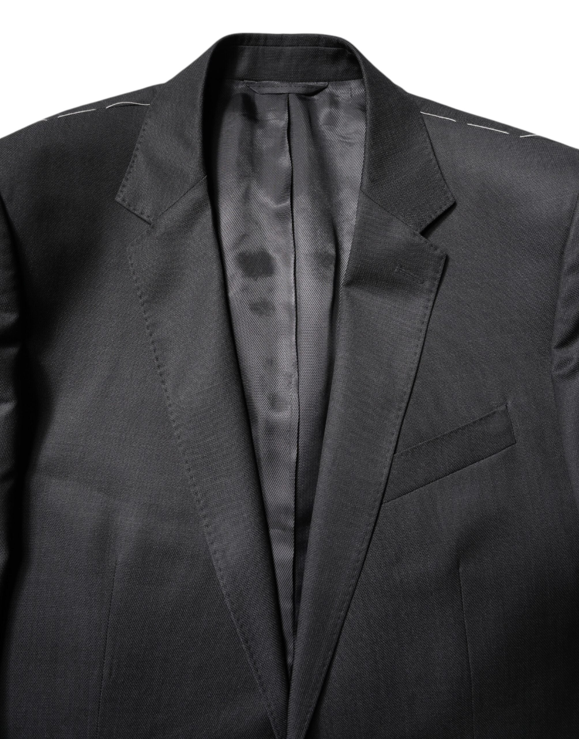 Pre-Owned Dolce & Gabbana Dark Gray Wool Single Breasted 2 Piece Suit
