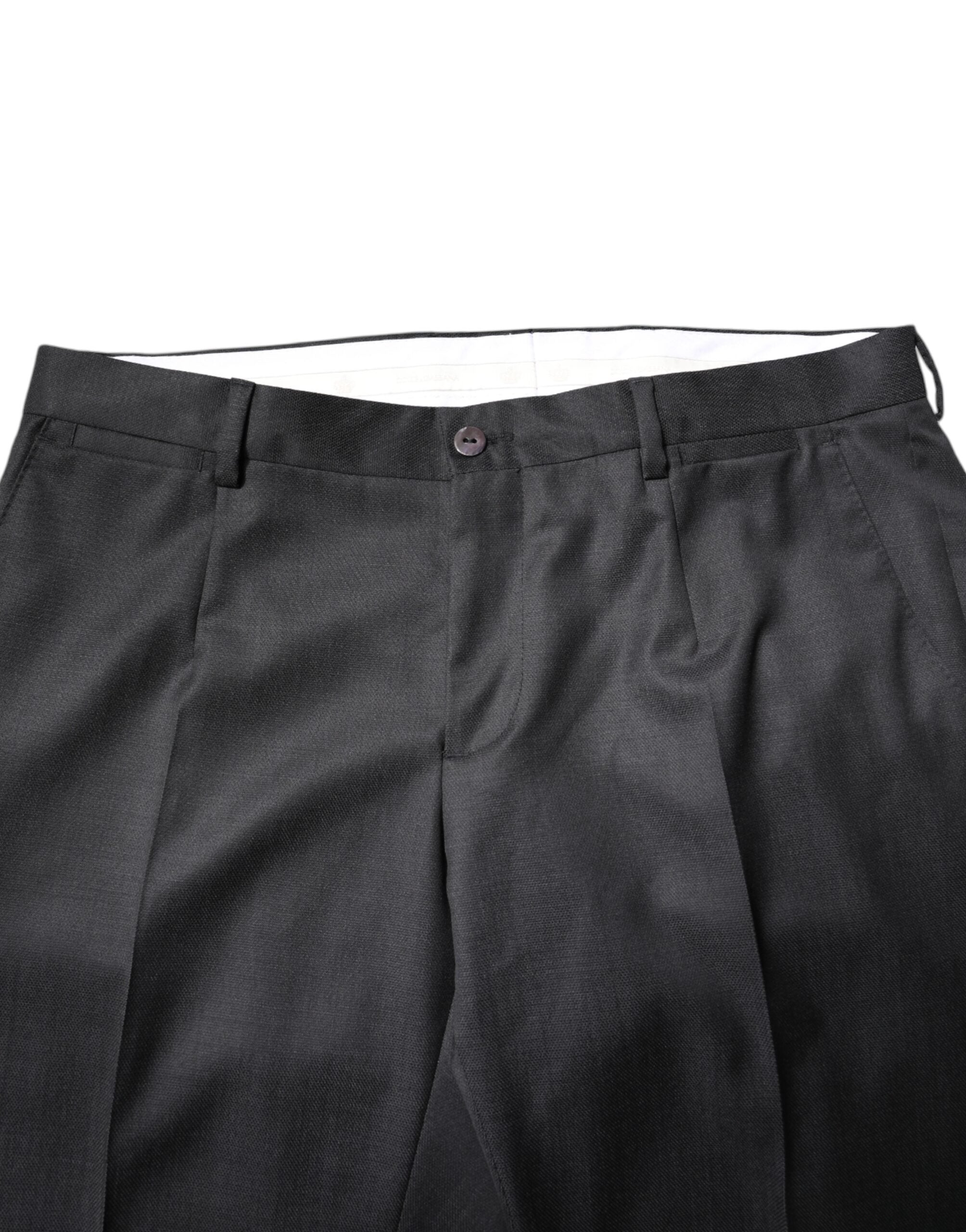 Pre-Owned Dolce & Gabbana Dark Gray Wool Single Breasted 2 Piece Suit