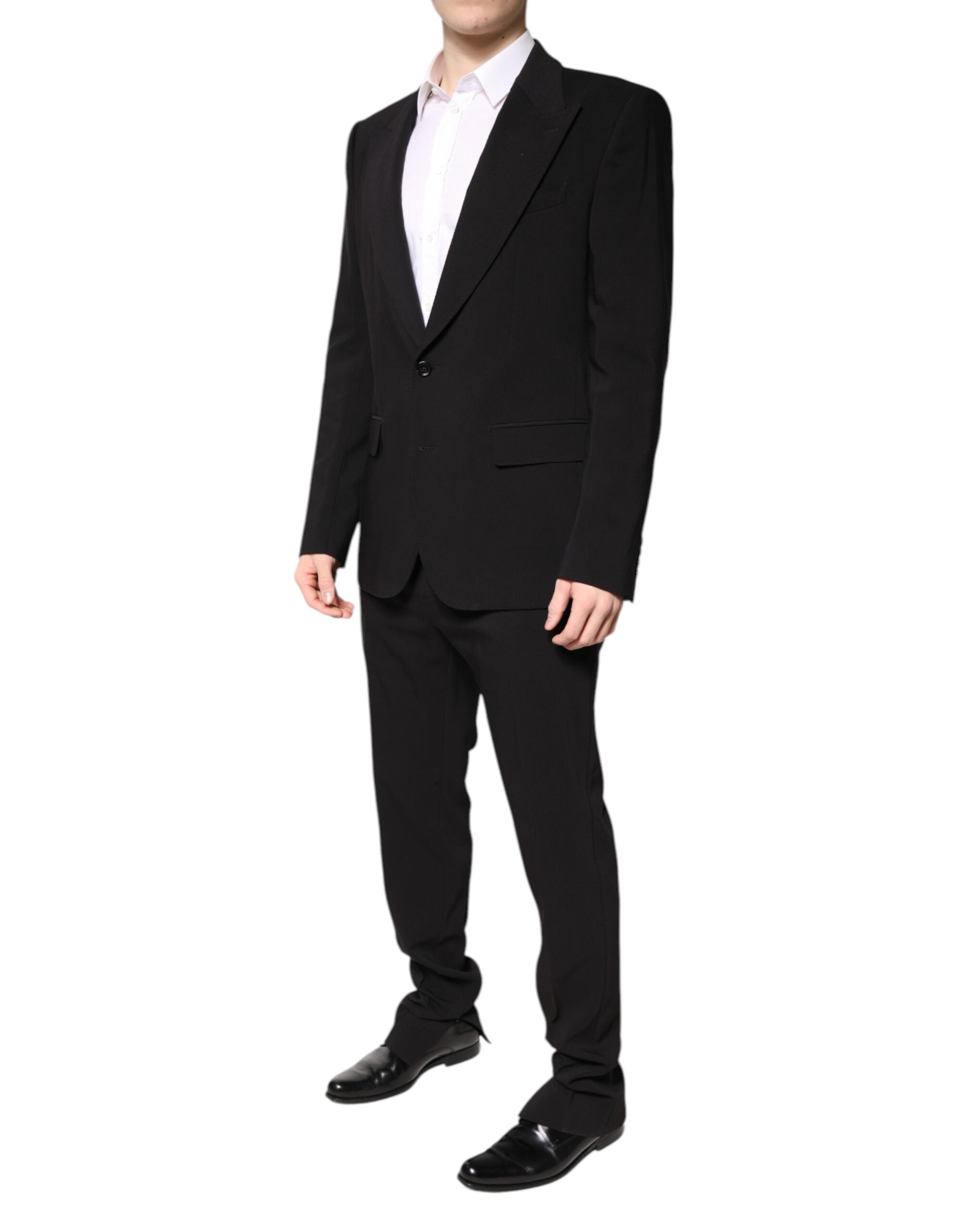 Pre-Owned Dolce & Gabbana Black Cotton Single Breasted 2 Piece Suit