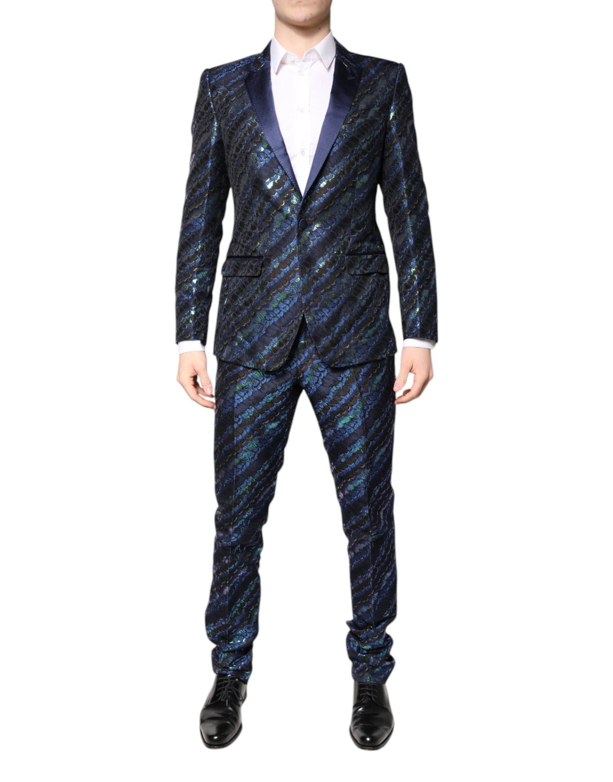 New Dolce & Gabbana Jacquard 2 Piece Suit