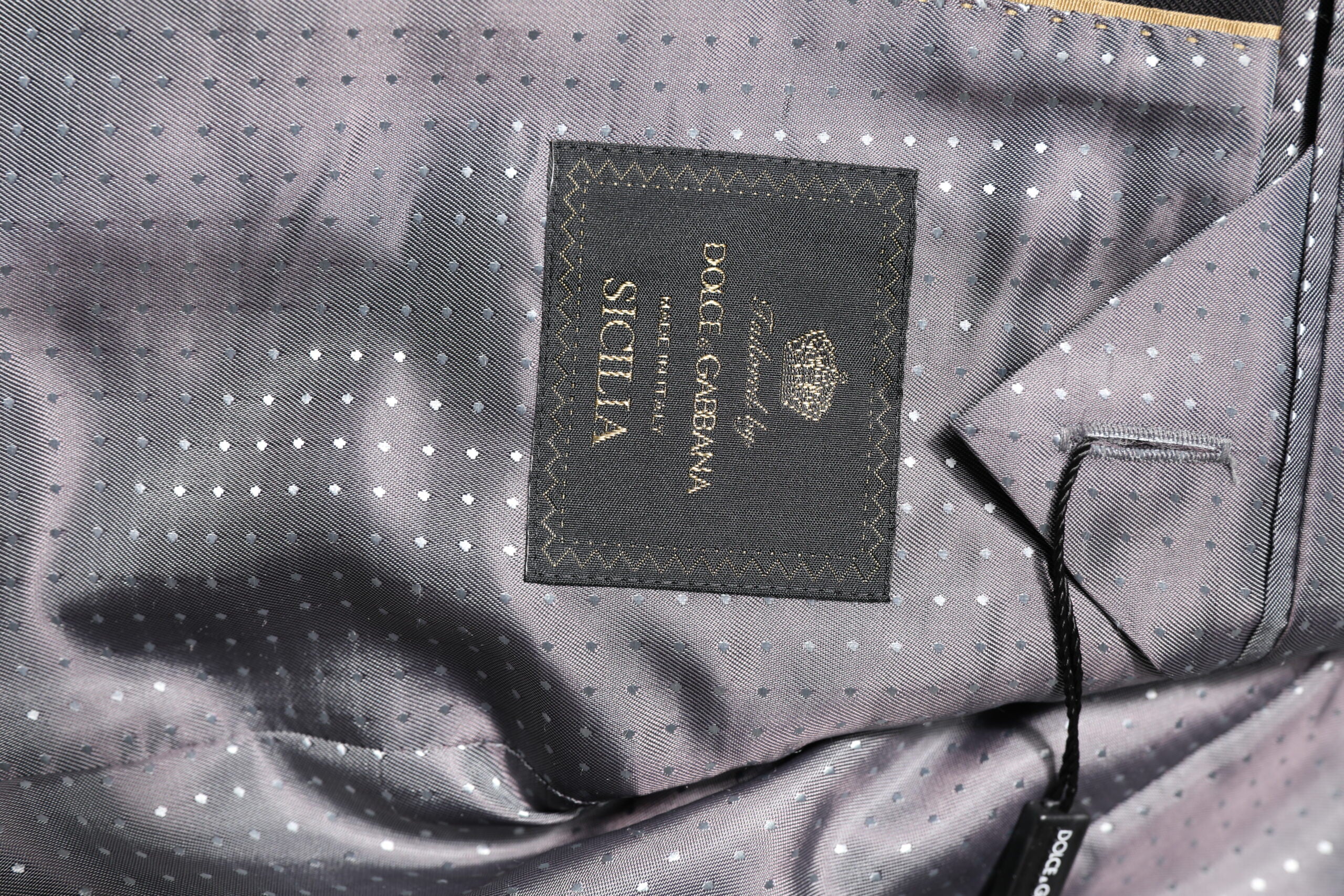Dolce & Gabbana Dark Gray Striped SICILIA Formal 2 Piece Suit