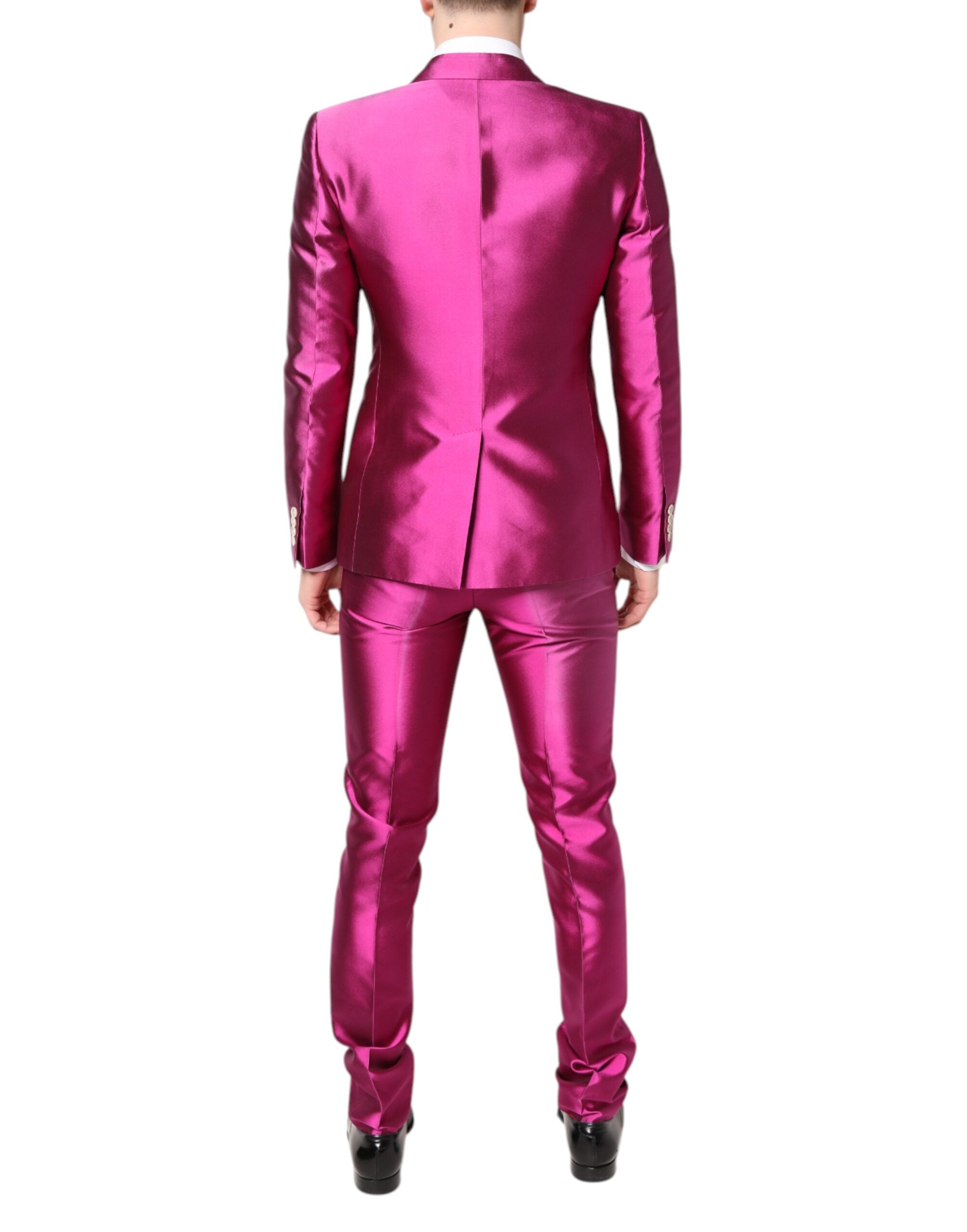 Pre-Owned Dolce & Gabbana Pink SICILIA Double Breasted 3 Piece Suit