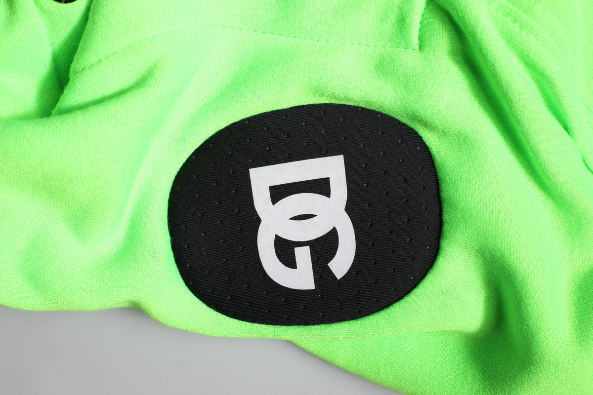 New Dolce & Gabbana Green Hooded Sportswear Vest Sweater