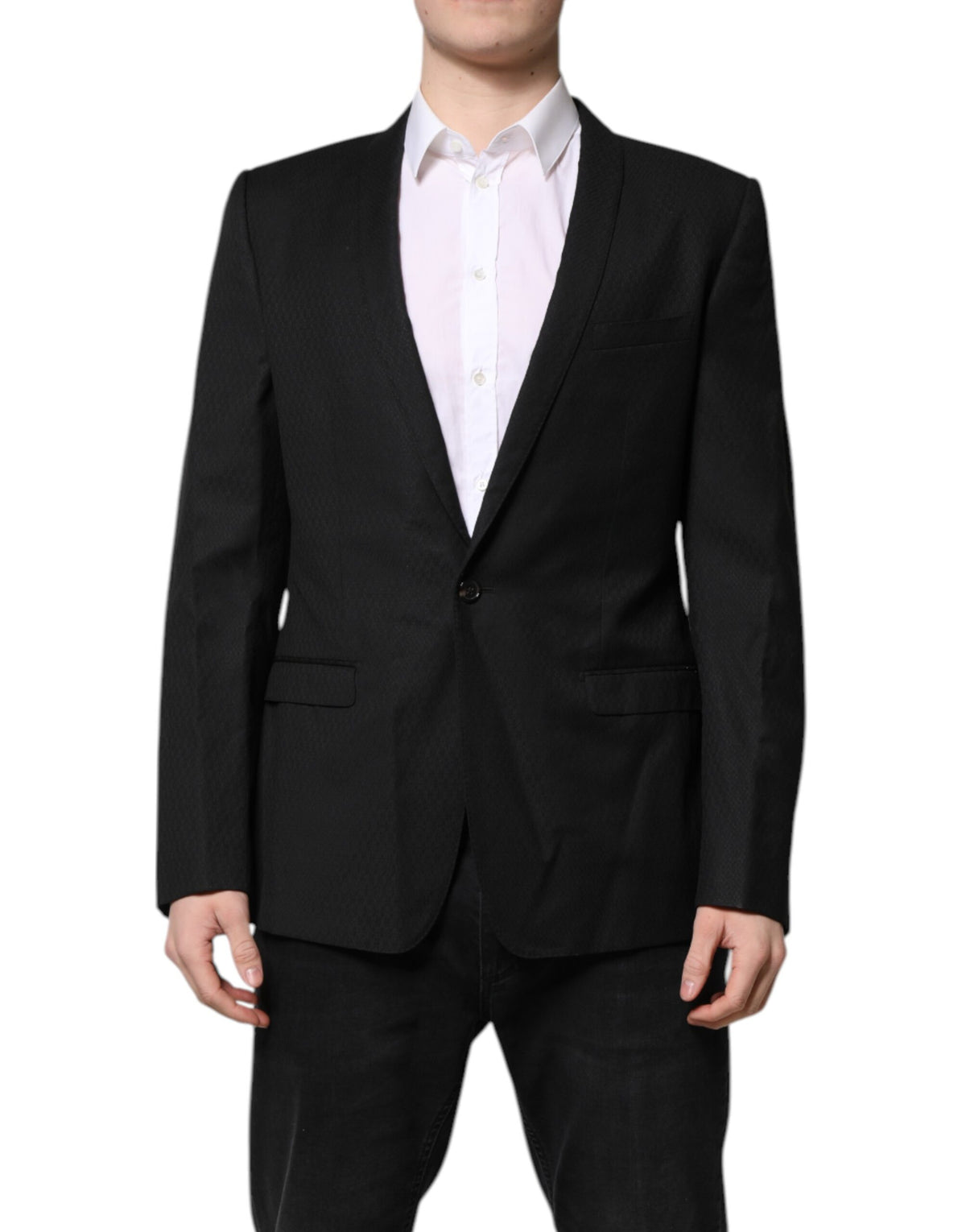 New Dolce & Gabbana Black GOLD Single Breasted Suit Coat Blazer