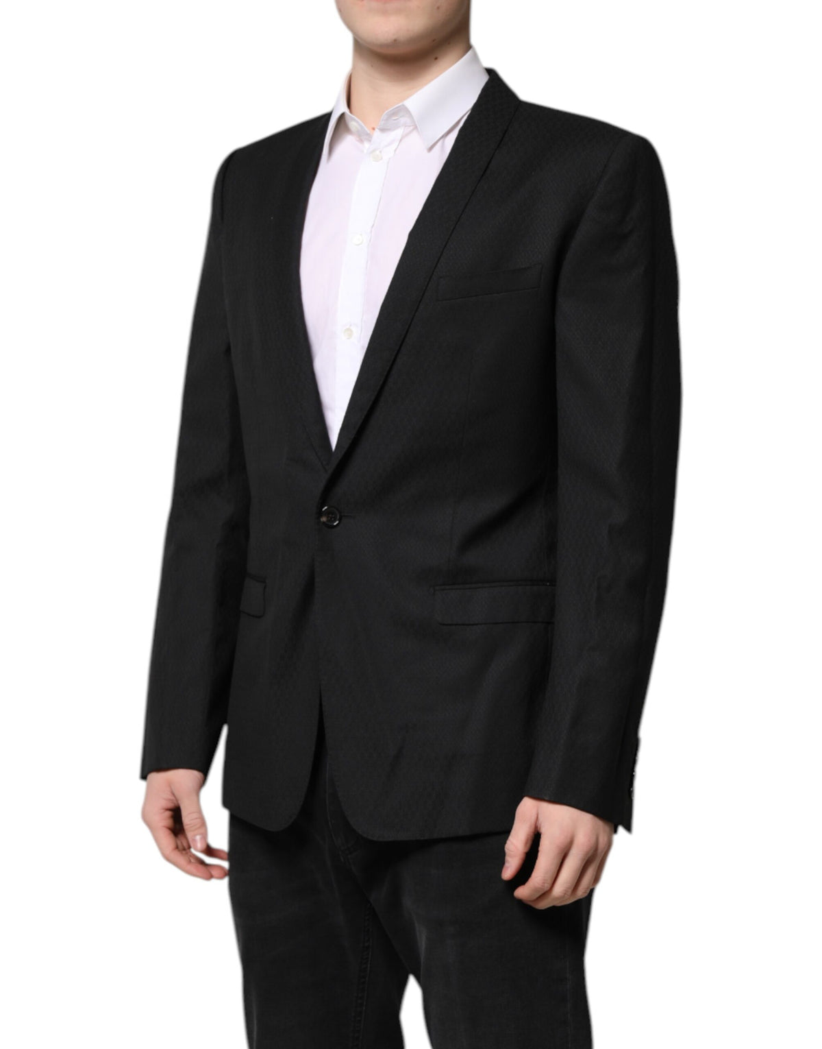 New Dolce & Gabbana Black GOLD Single Breasted Suit Coat Blazer