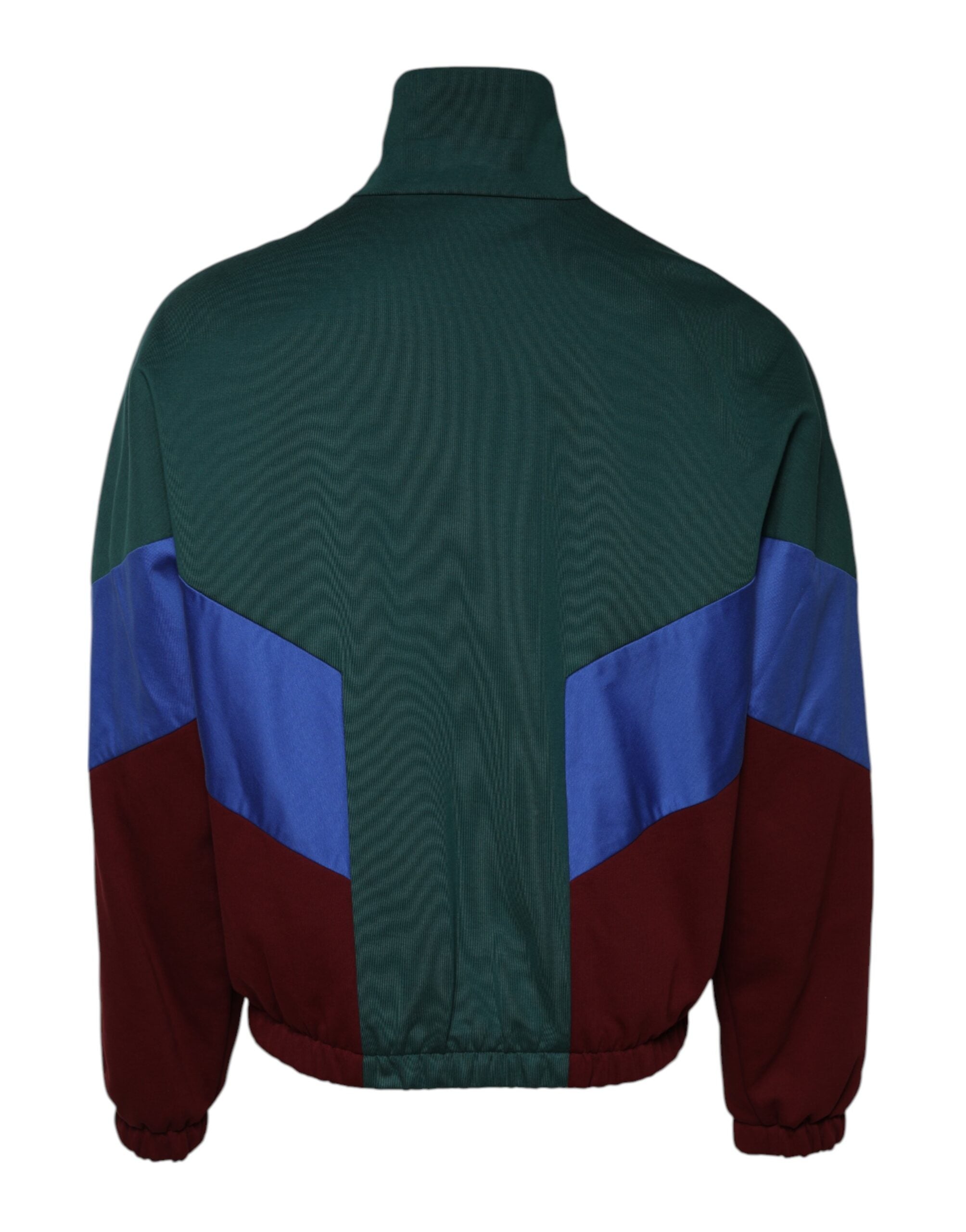 New Dolce & Gabbana Multicolor Cotton Logo Full Zip Jacket