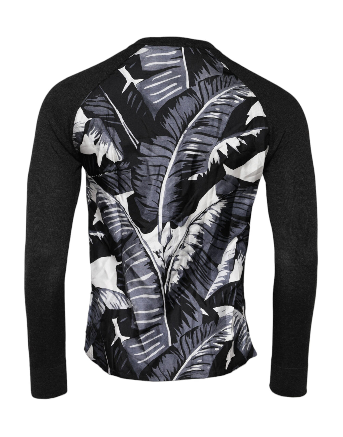 New Dolce & Gabbana Black Printed Knitted Men Pullover Sweater