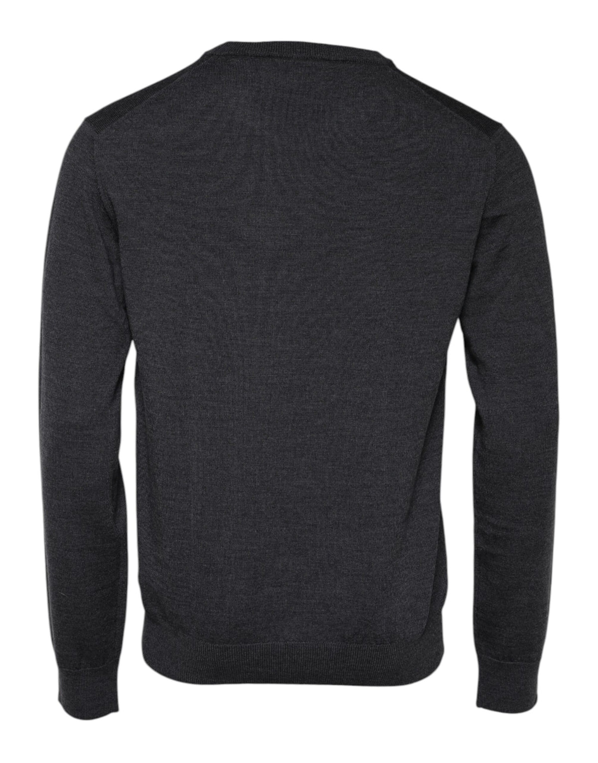 New Dolce & Gabbana Gray Wool Logo Knitted Men Pullover Sweater