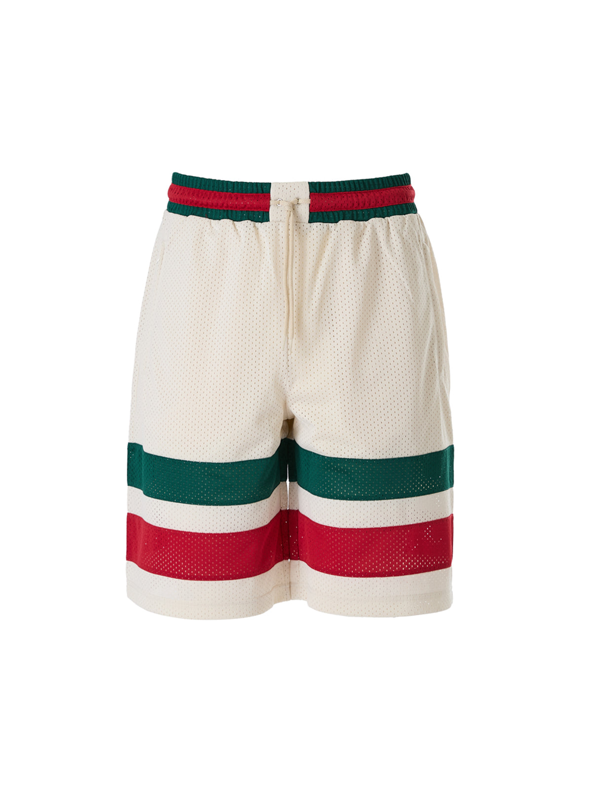 New Gucci Cream polyester Logo Shorts
