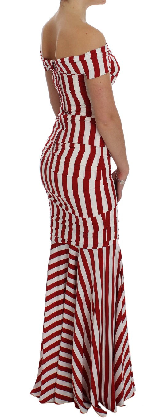 Dolce & Gabbana Red White Silk Stretch Dress - PreLoved & Luxe