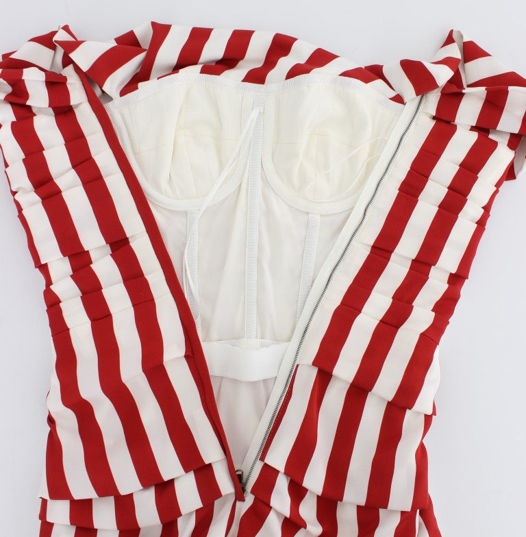 Dolce & Gabbana Red White Silk Stretch Dress - PreLoved & Luxe