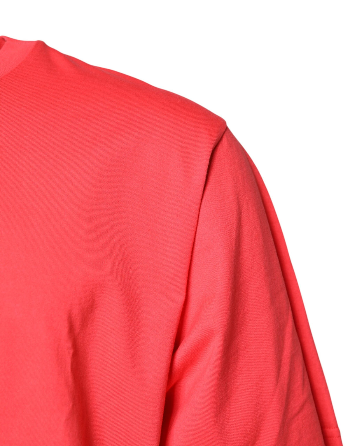 Pre-Owned Dolce & Gabbana Red Cotton Lettering Print Crew Neck T-shirt Men's - New with Defect