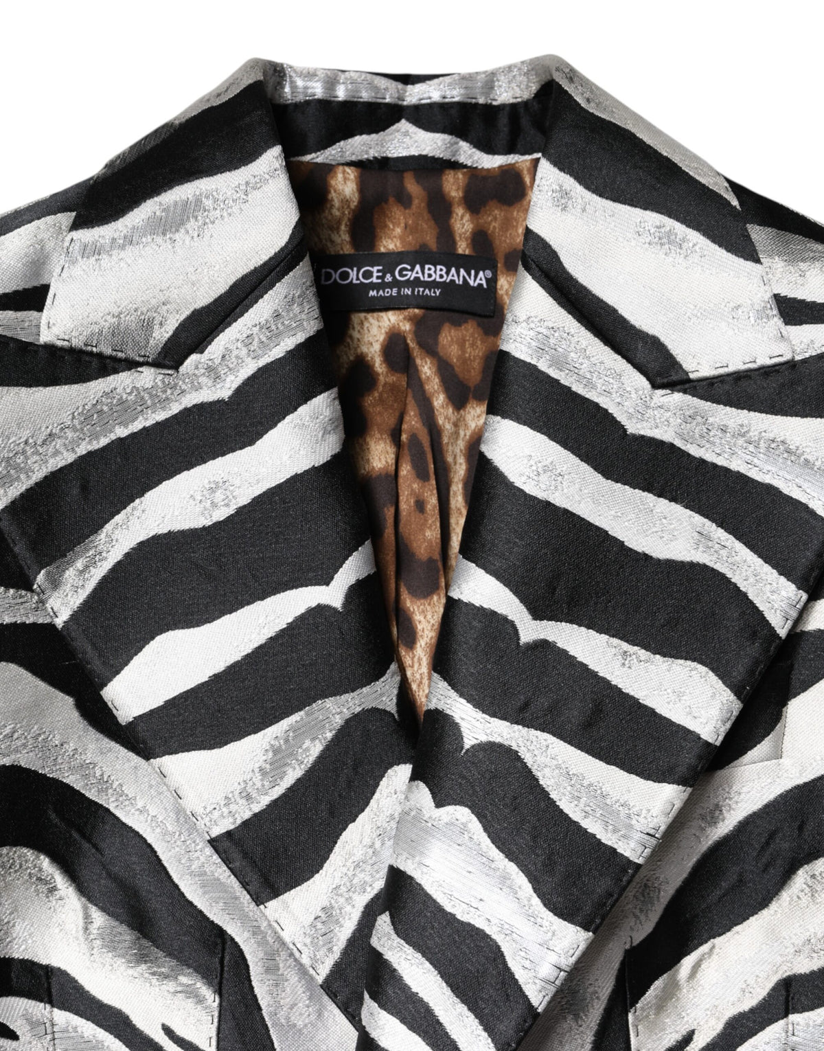 New Dolce & Gabbana Black Silver Women Blazer Jacket