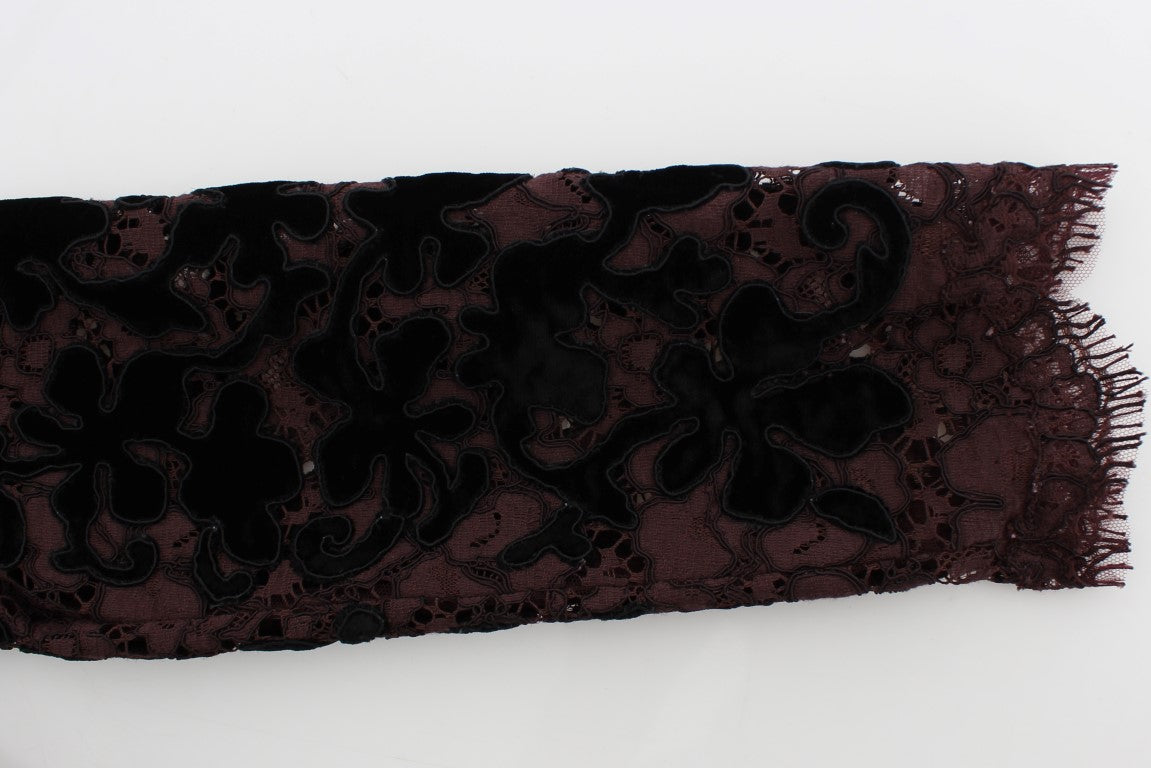 Dolce & Gabbana Purple Floral Lace Ricamo Maxi Dress - PreLoved & Luxe