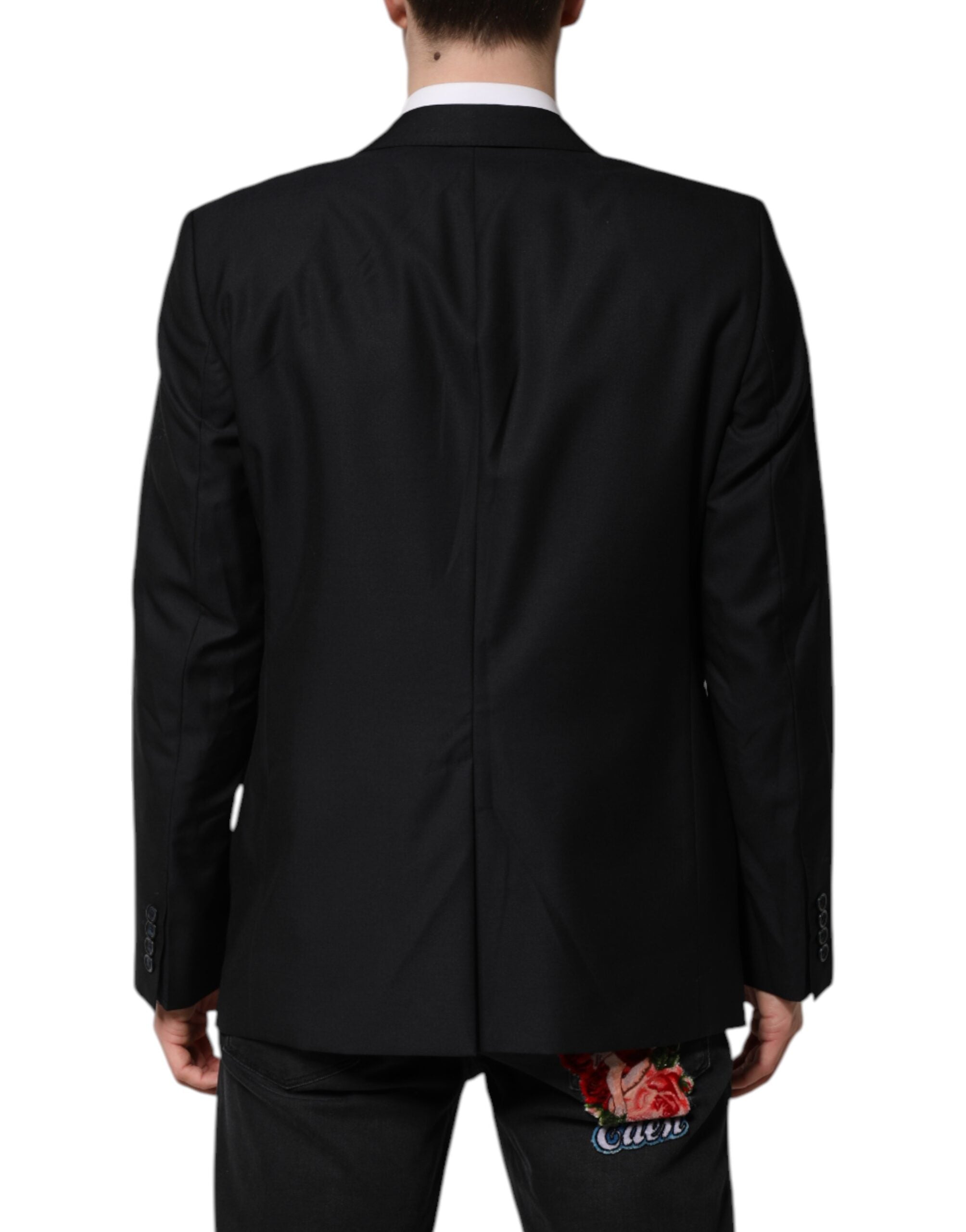 New Dolce & Gabbana Dark Blue MARTINI Wool Blazer Coat Jacket