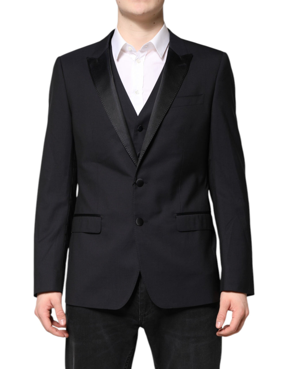 New Dolce & Gabbana Dark Blue MARTINI Wool Suit 2 Piece Jacket