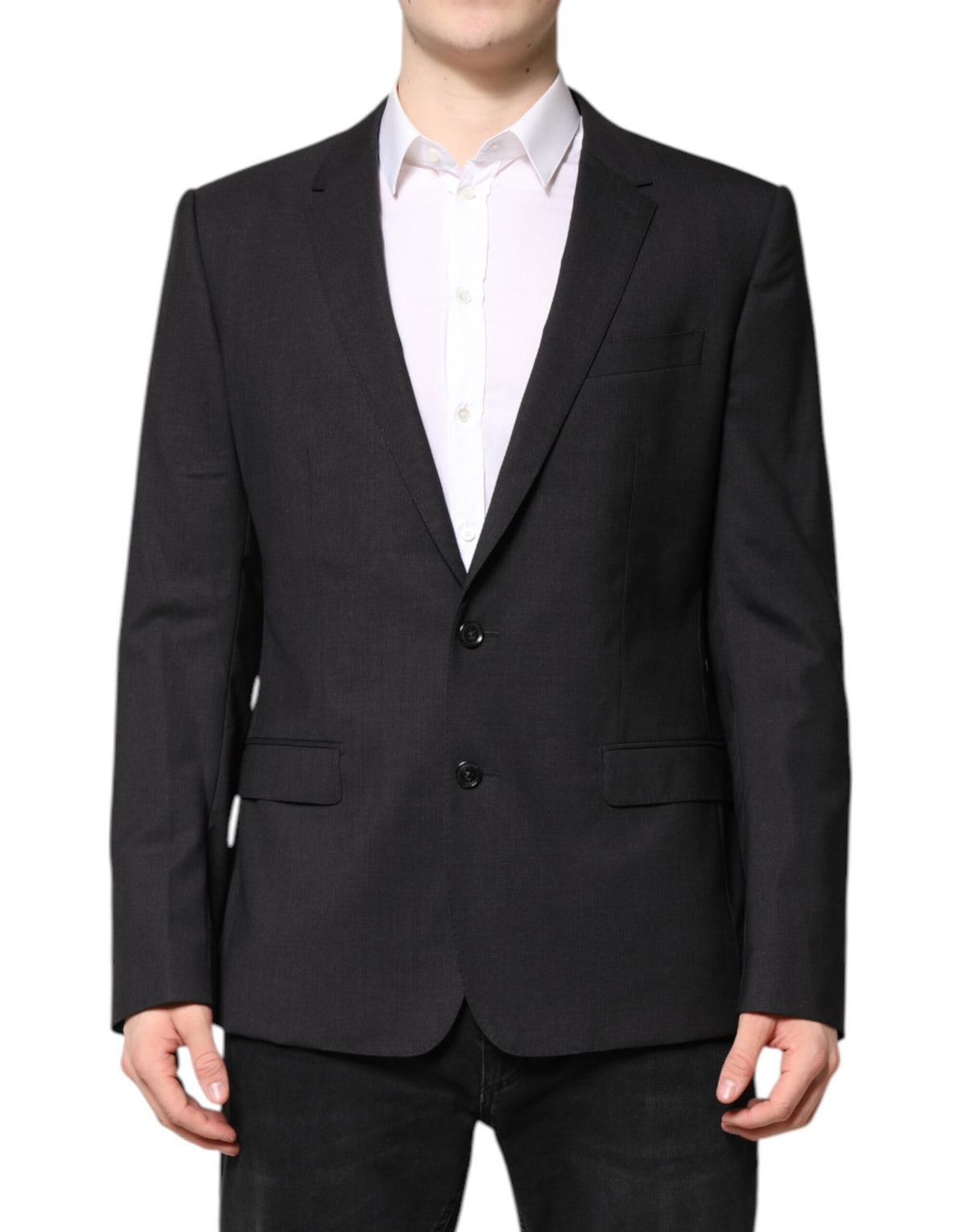 New Dolce & Gabbana Dark Gray MARTINI Single Breasted Jacket