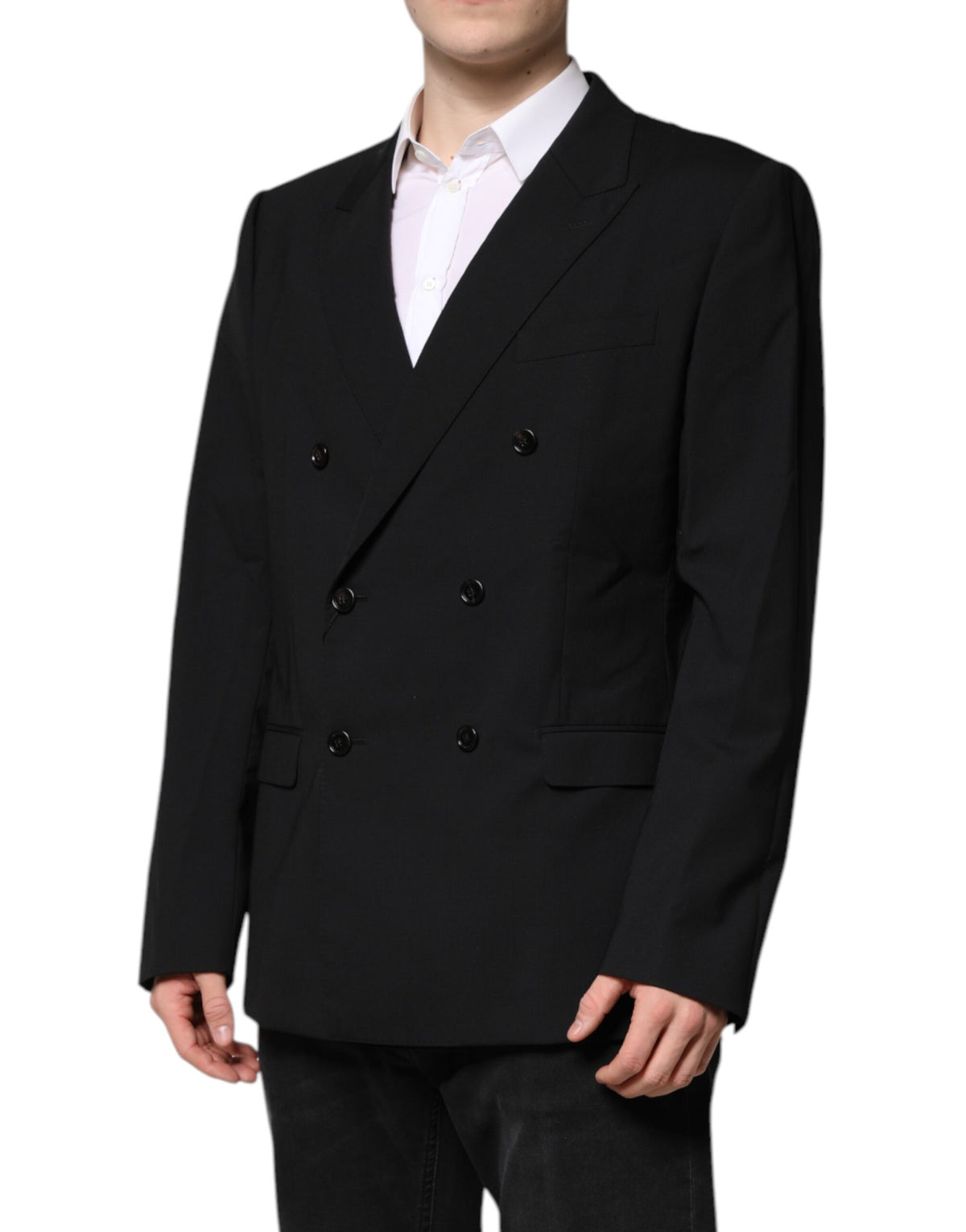 New Dolce & Gabbana Black MARTINI Double Breasted Suit Jacket