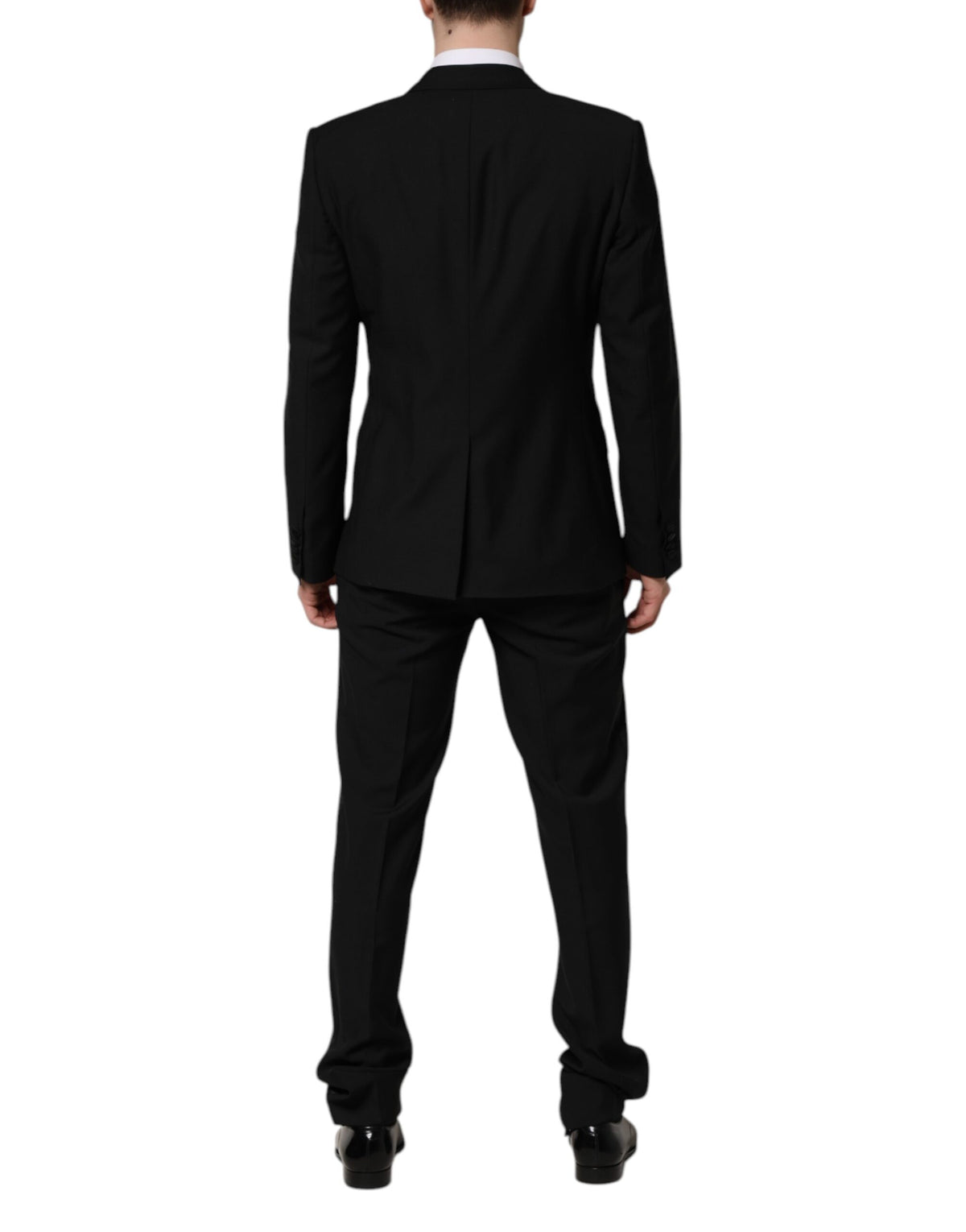 New Dolce & Gabbana Black MARTINI Crystal Embellished 3 Pc Suit
