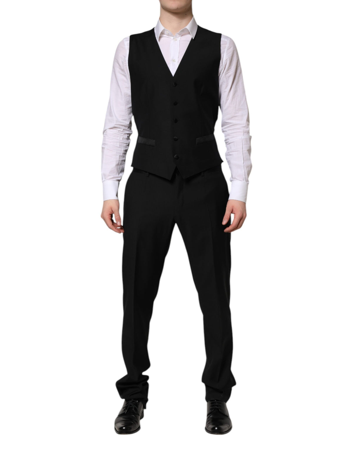 New Dolce & Gabbana Black MARTINI Crystal Embellished 3 Pc Suit