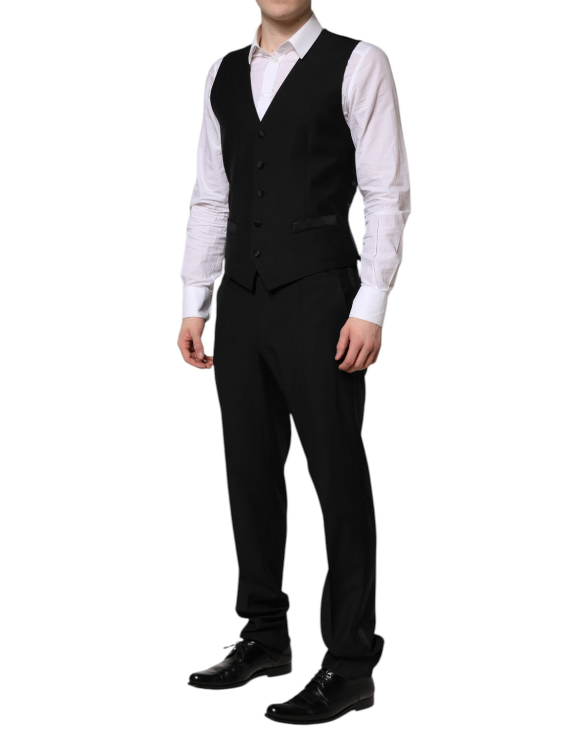 New Dolce & Gabbana Black MARTINI Crystal Embellished 3 Pc Suit