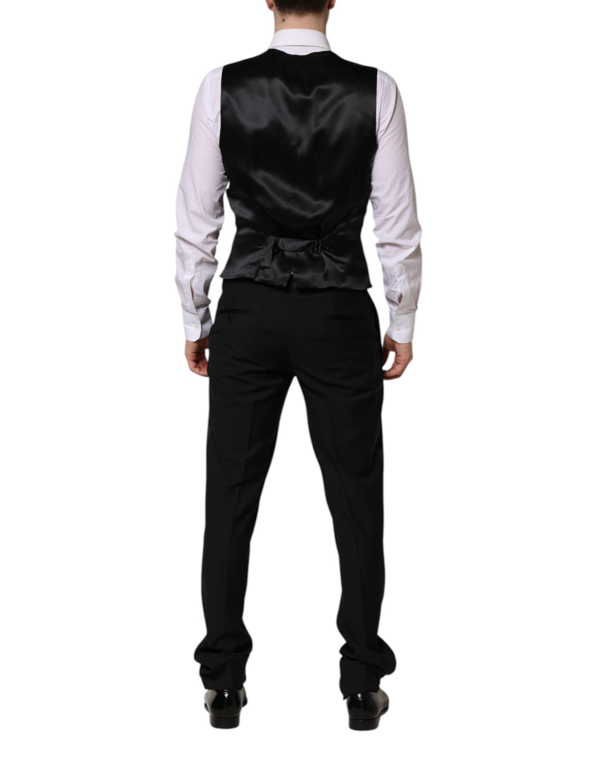 New Dolce & Gabbana Black MARTINI Crystal Embellished 3 Pc Suit