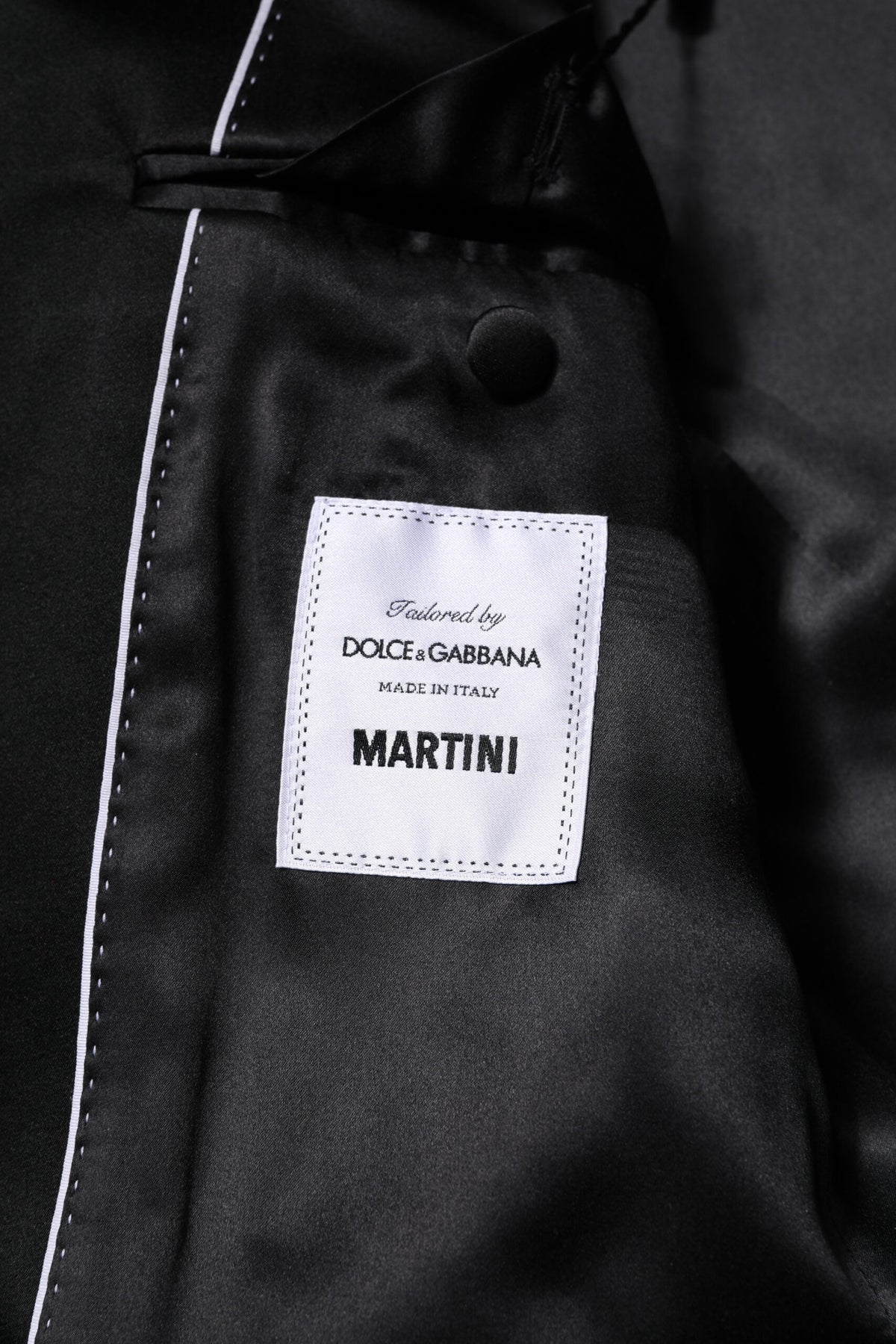 New Dolce & Gabbana Black MARTINI Crystal Embellished 3 Pc Suit