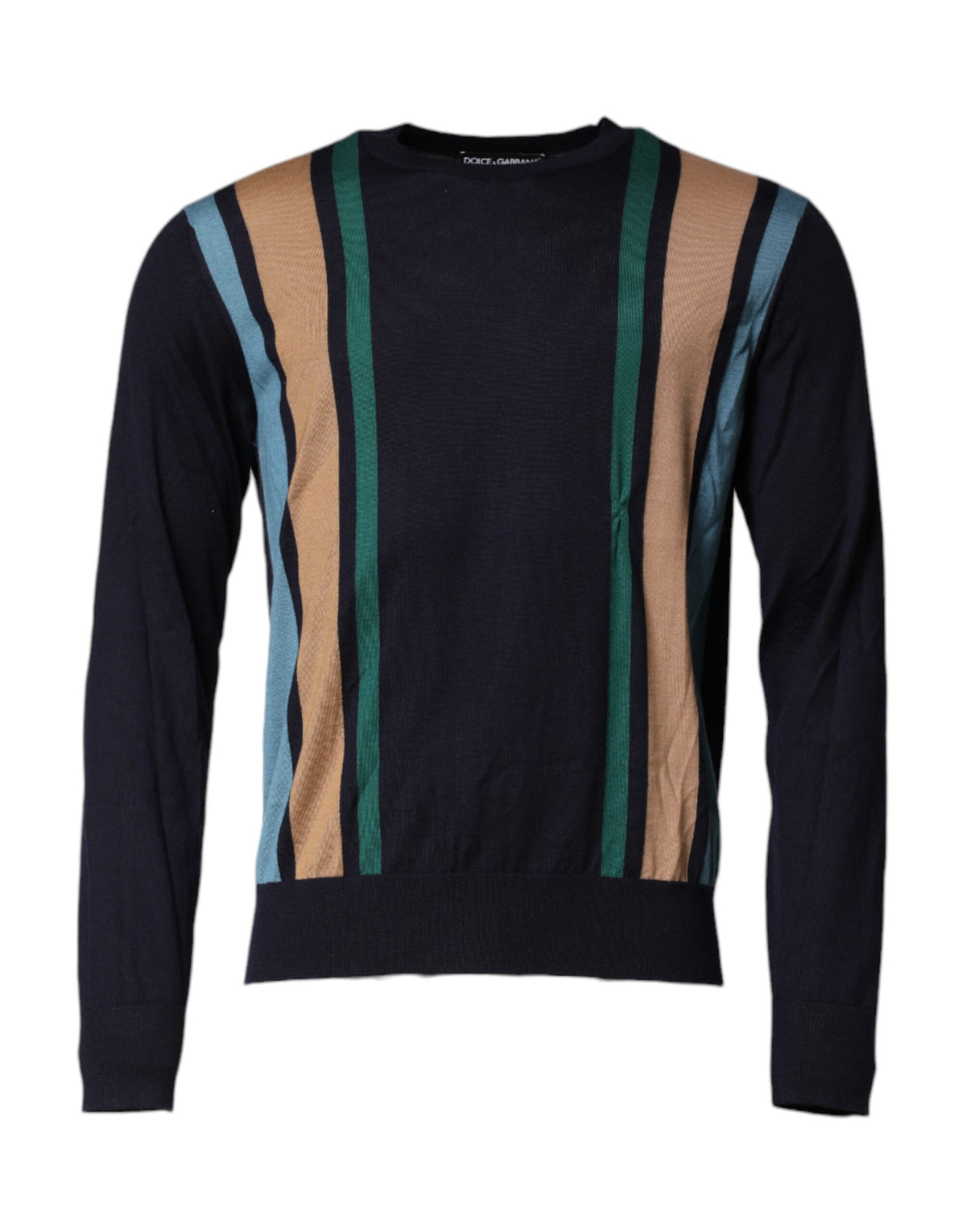Pre-Owned Dolce & Gabbana Multicolor Stripes Crew Neck Pullover Sweater Men's - Very Good