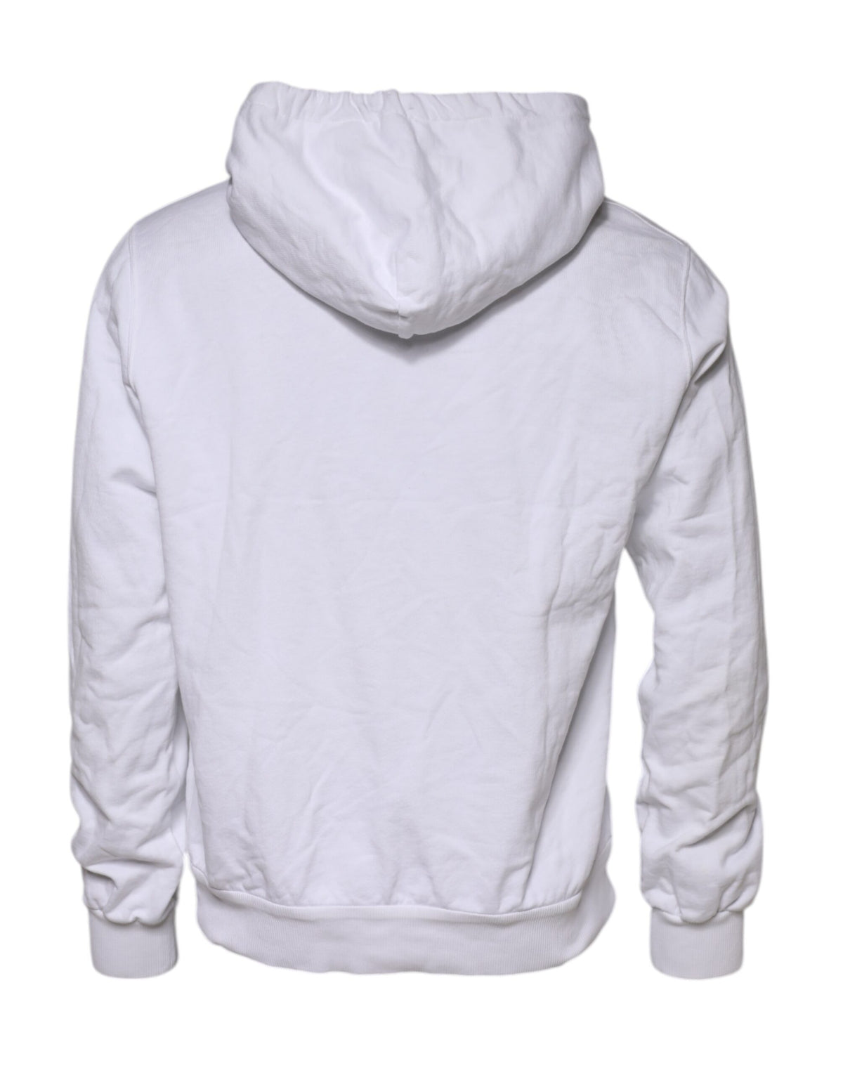 Pre-Owned Dolce & Gabbana White Embossed Logo Hooded Sweatshirt Sweater Men's - Very Good
