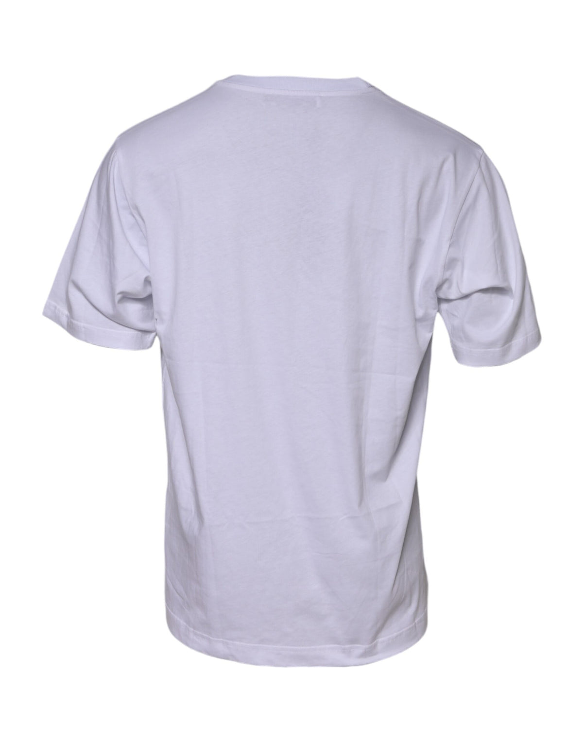 Pre-Owned Dolce & Gabbana White Cotton Logo Print Crew Neck T-shirt Men's - Very Good