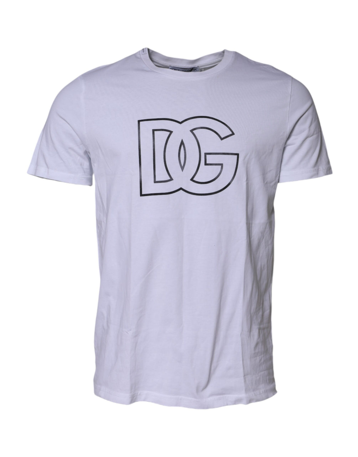 Pre-Owned Dolce & Gabbana White DG Logo Print Short Sleeves T-shirt Men's - Very Good
